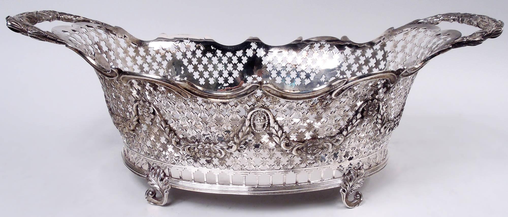 Olandese Cestino d'argento neoclassico olandese, 1879 in vendita