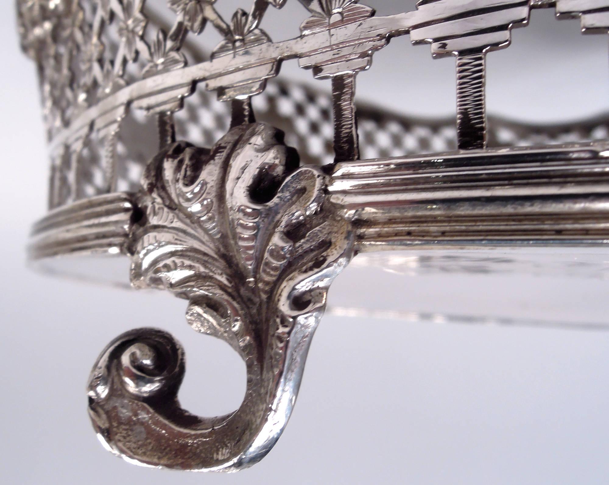 Cestino d'argento neoclassico olandese, 1879 in vendita 1