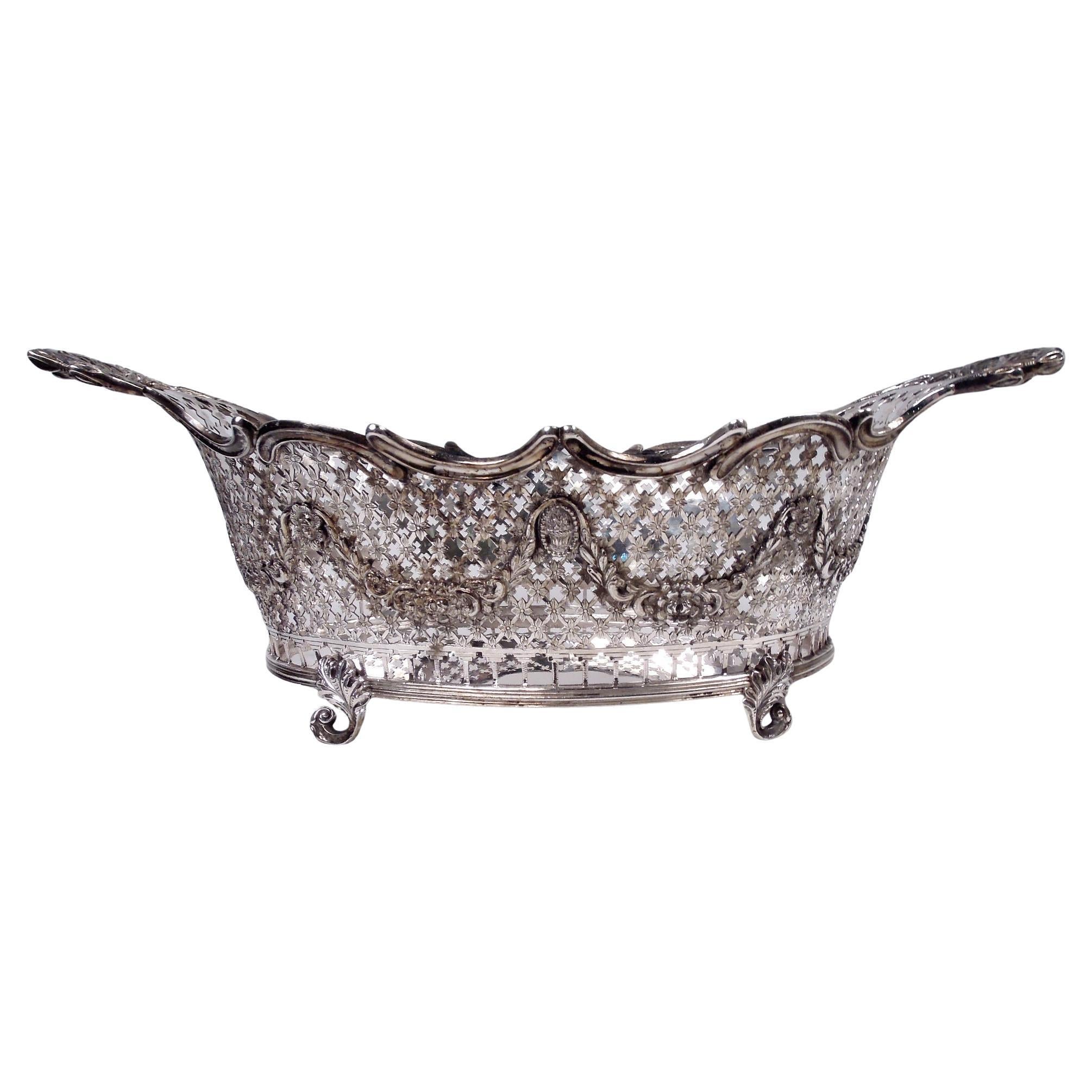 Cestino d'argento neoclassico olandese, 1879 in vendita