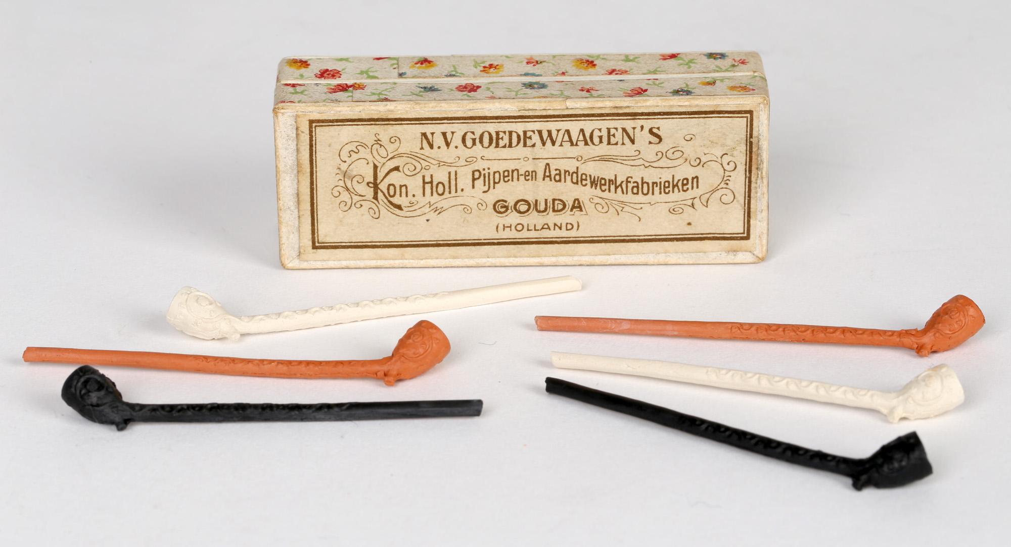 Dutch NV Goedewaagens Boxed Miniature Clay Pipe Promotional Samples 5