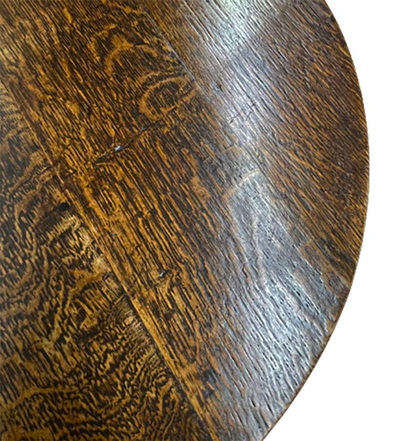 Niederländischer Dreibein-Tisch aus Eichenholz mit Klappplatte, 19. Jahrhundert im Angebot 5