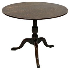 Antique Dutch Oak 19th Century Tilt-Top Tripod Table