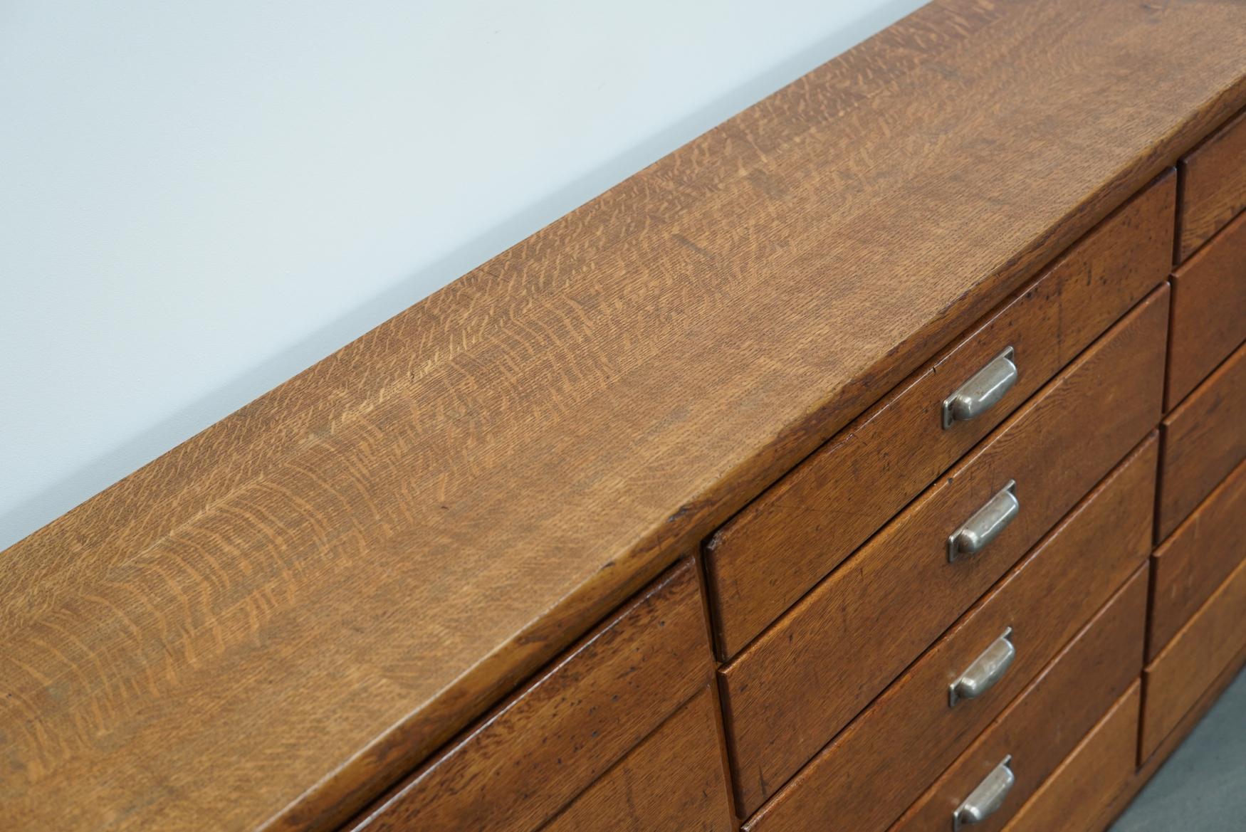 Mid-20th Century Dutch Oak Apothecary Apothecary Cabinet, 1930s