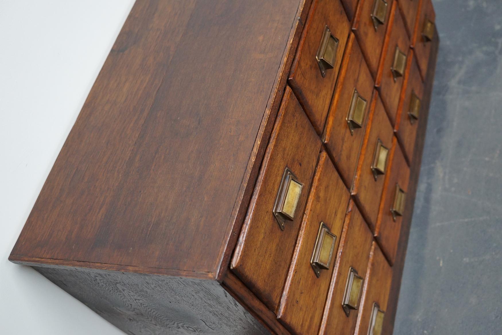 Mid-20th Century Dutch Oak Apothecary Apothecary Cabinet, 1930s