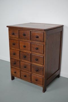 Dutch Oak Apothecary / Barber Cabinet, 1930s