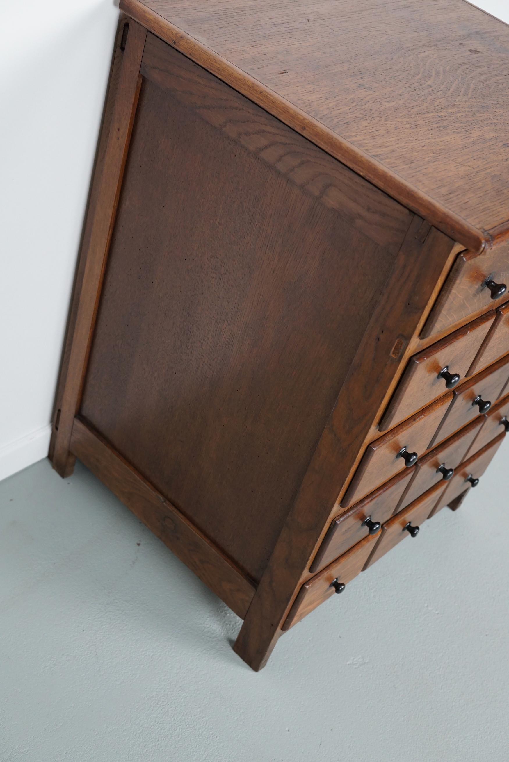 Dutch Oak Apothecary / Barber Cabinet, 1930s For Sale 3