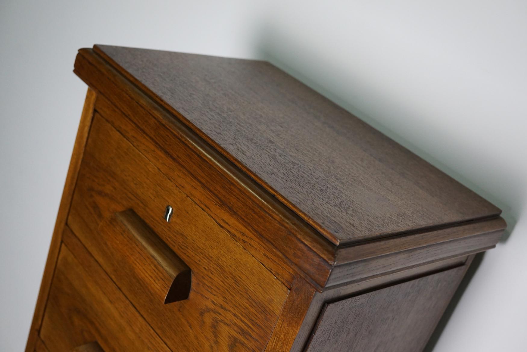 Mid-20th Century Dutch Oak Apothecary Cabinet, 1930s