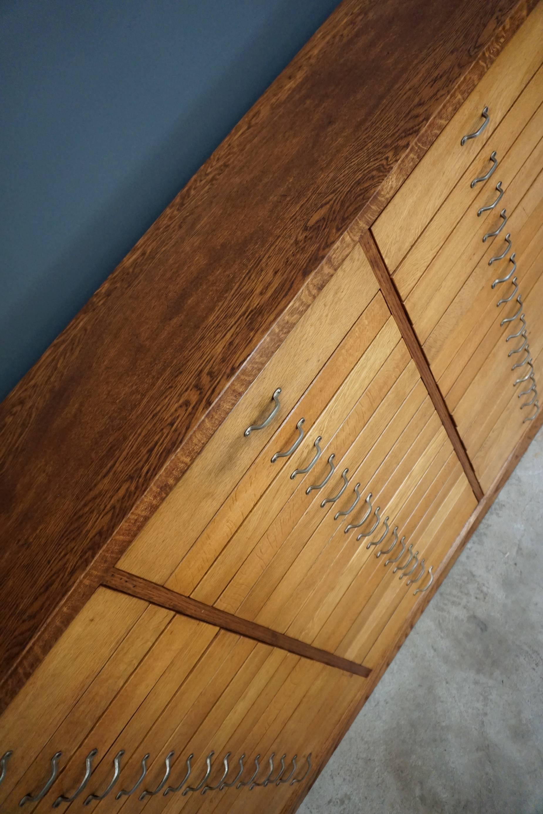 Mid-20th Century Dutch Oak Apothecary Cabinet, 1950s