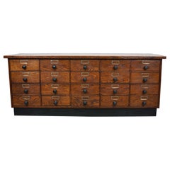 Dutch Oak Apothecary Cabinet / Filing Cabinet, 1950s