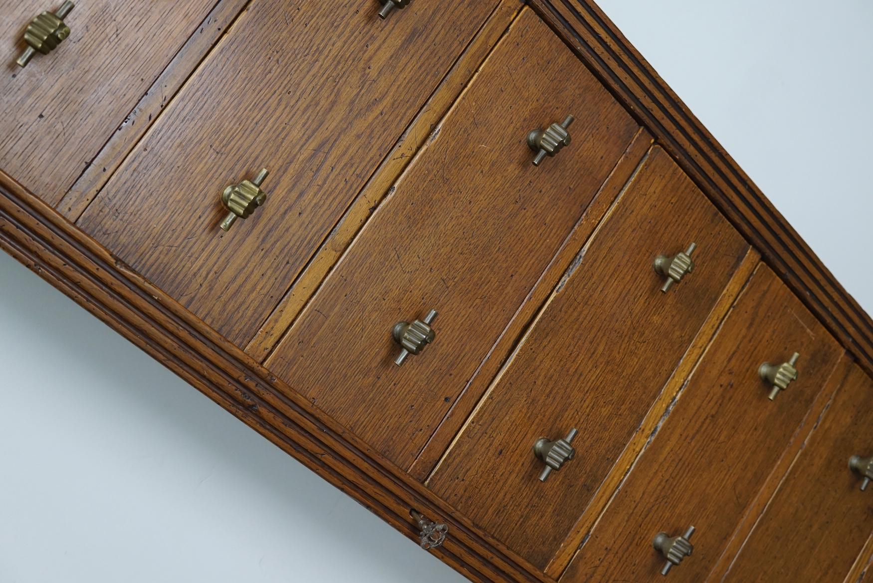Dutch Oak Apothecary Cabinet, Mid-20th Century For Sale 8