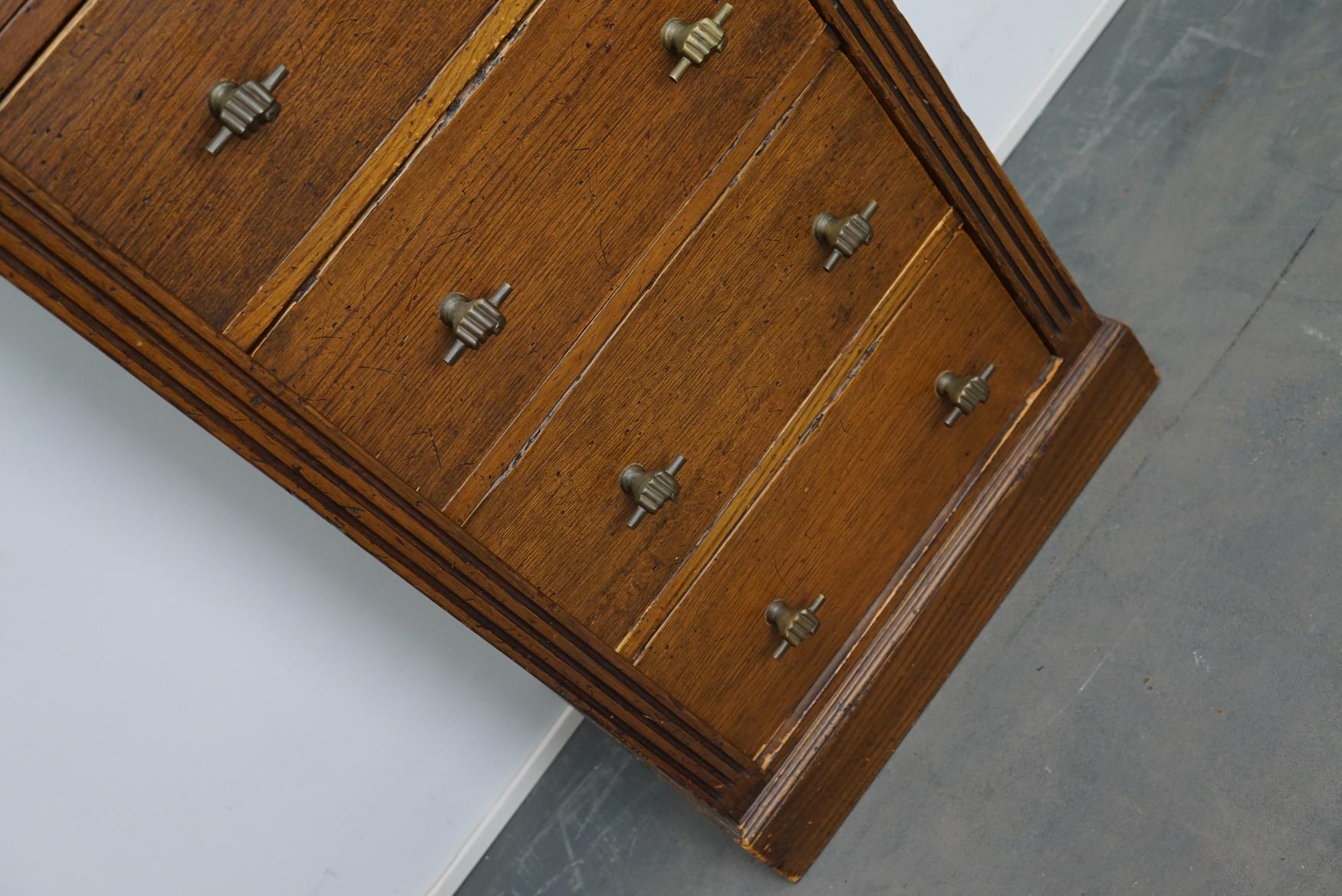 Dutch Oak Apothecary Cabinet, Mid-20th Century For Sale 9