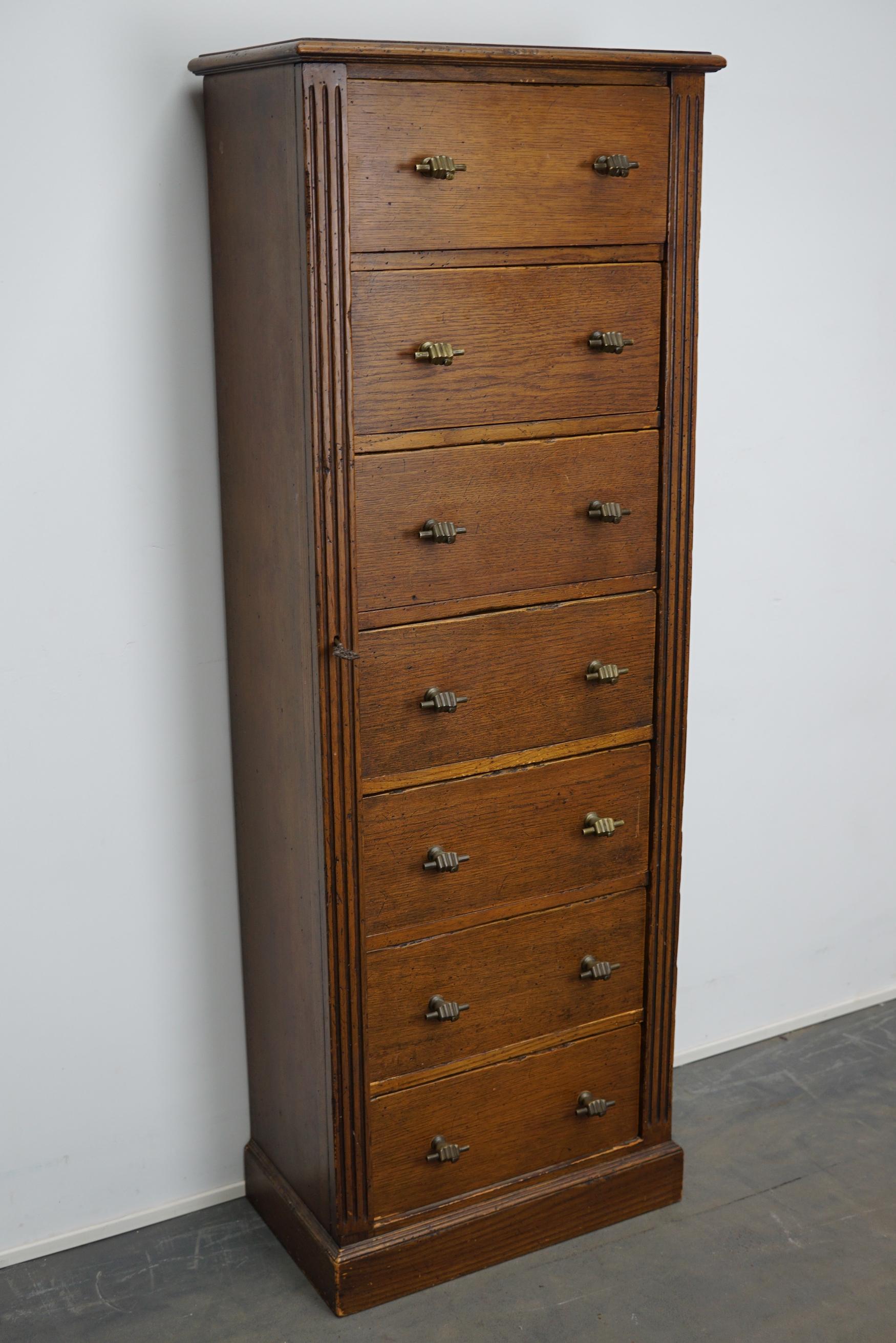 Dutch Oak Apothecary Cabinet, Mid-20th Century For Sale 1