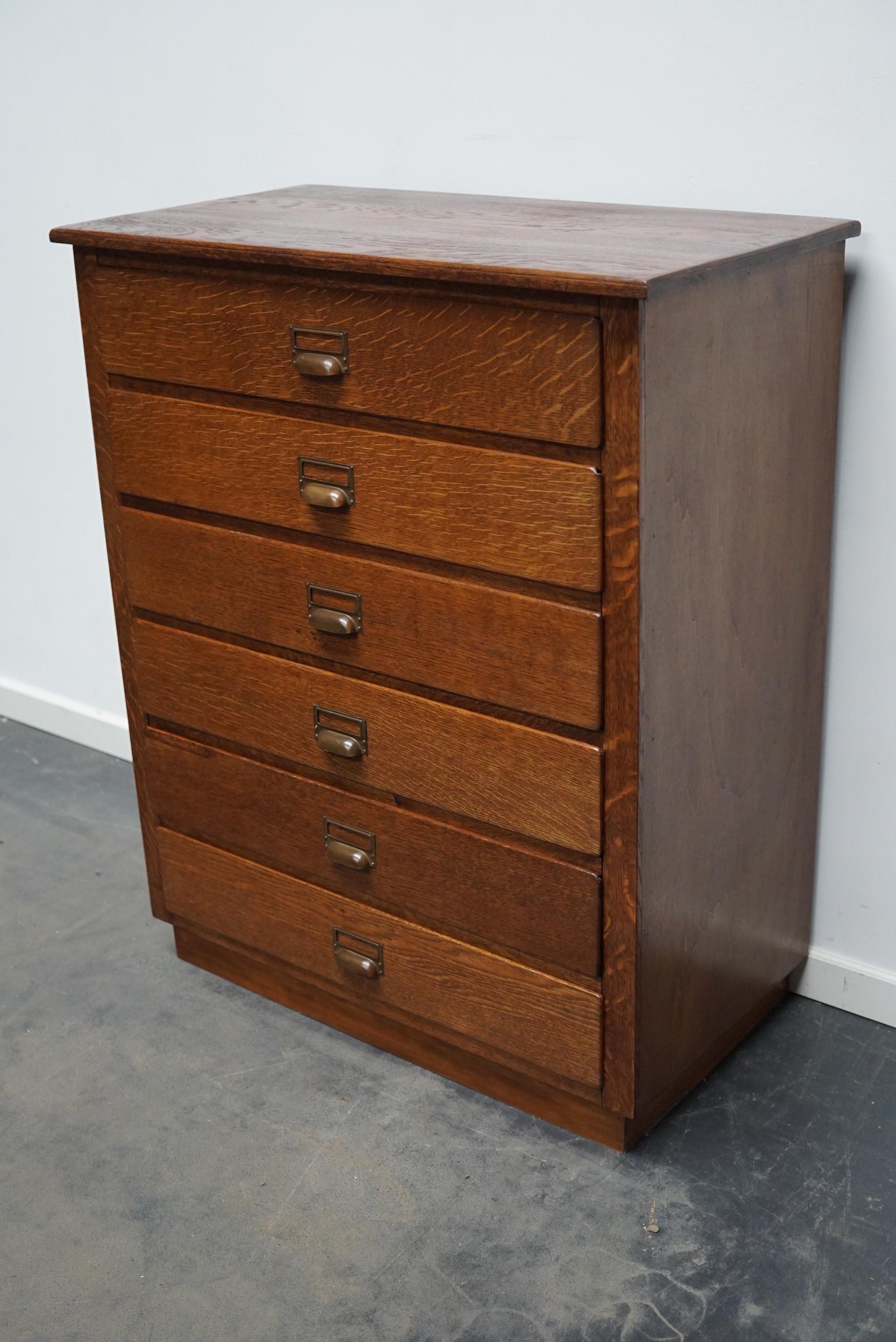 Dutch Oak Apothecary Cabinet or Bank of Drawers, 1930s  For Sale 7