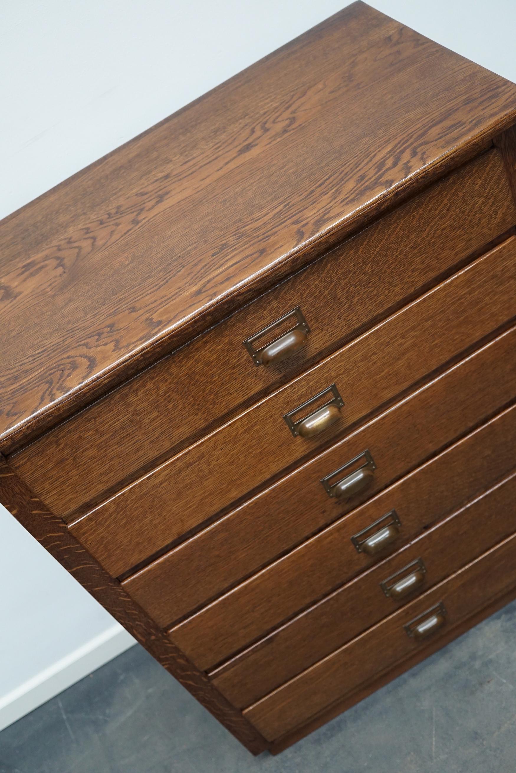 Dutch Oak Apothecary Cabinet or Bank of Drawers, 1930s  For Sale 11