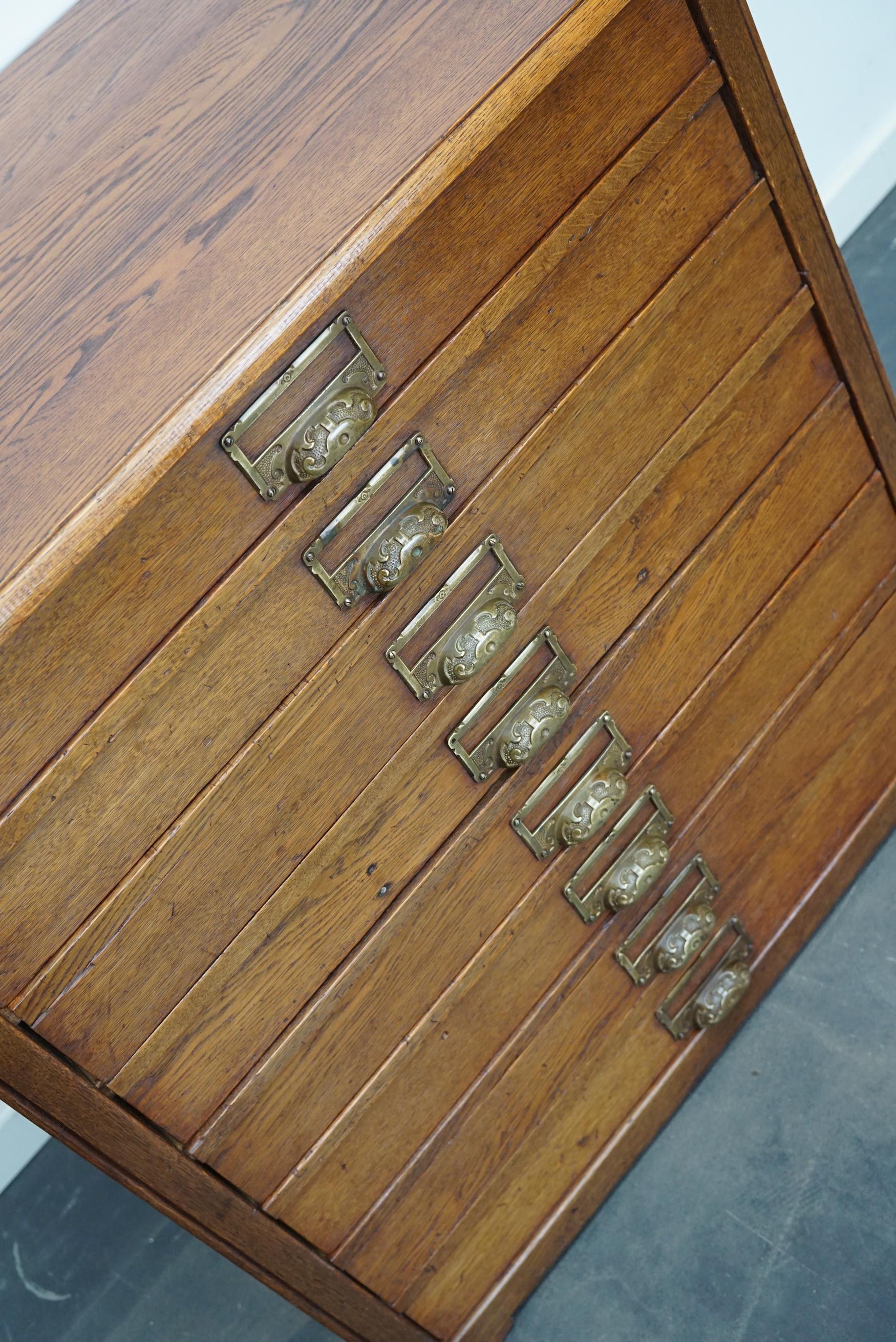 Dutch Oak Apothecary Cabinet / Plan Chest, Early 20th Century 3