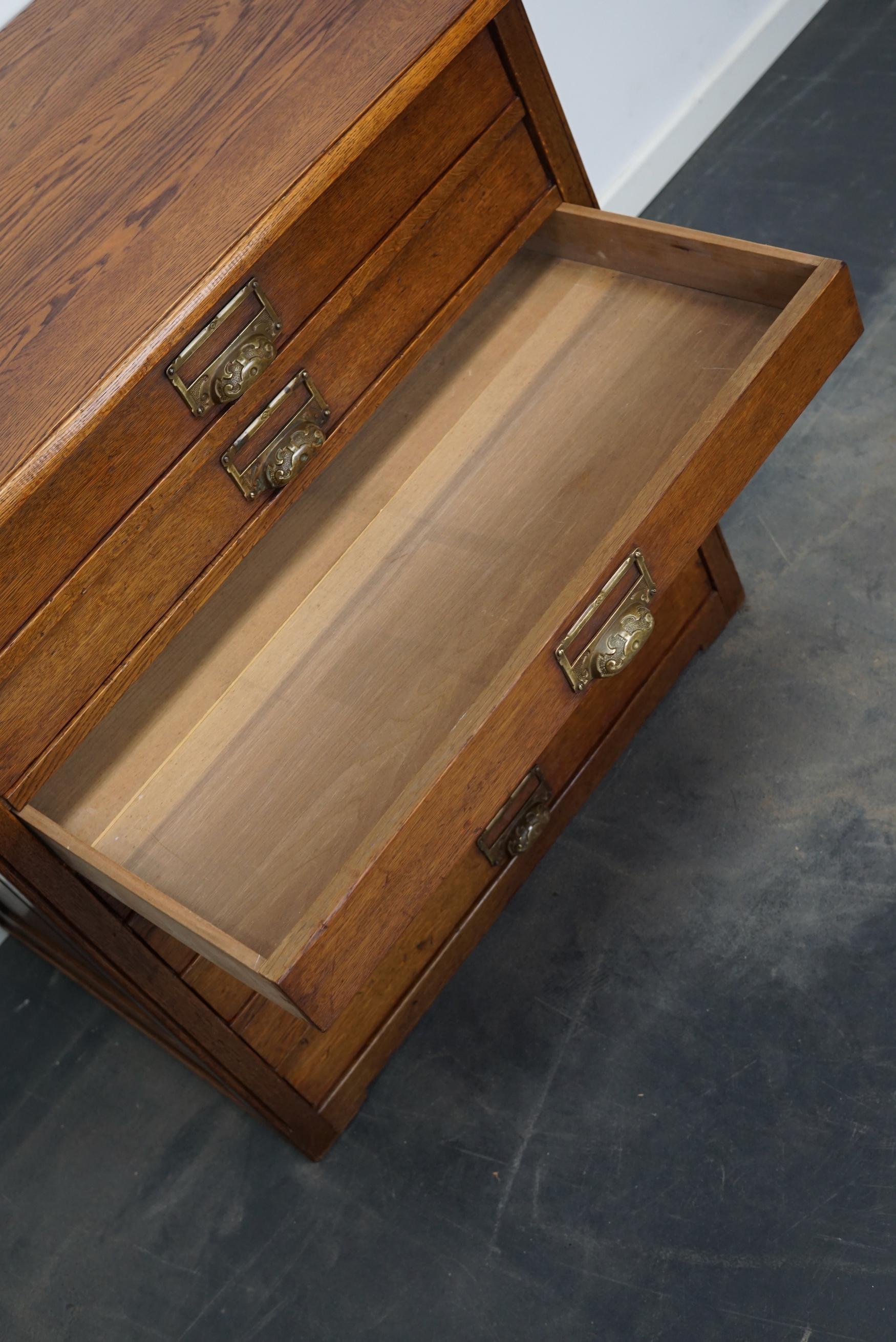 Dutch Oak Apothecary Cabinet / Plan Chest, Early 20th Century 5