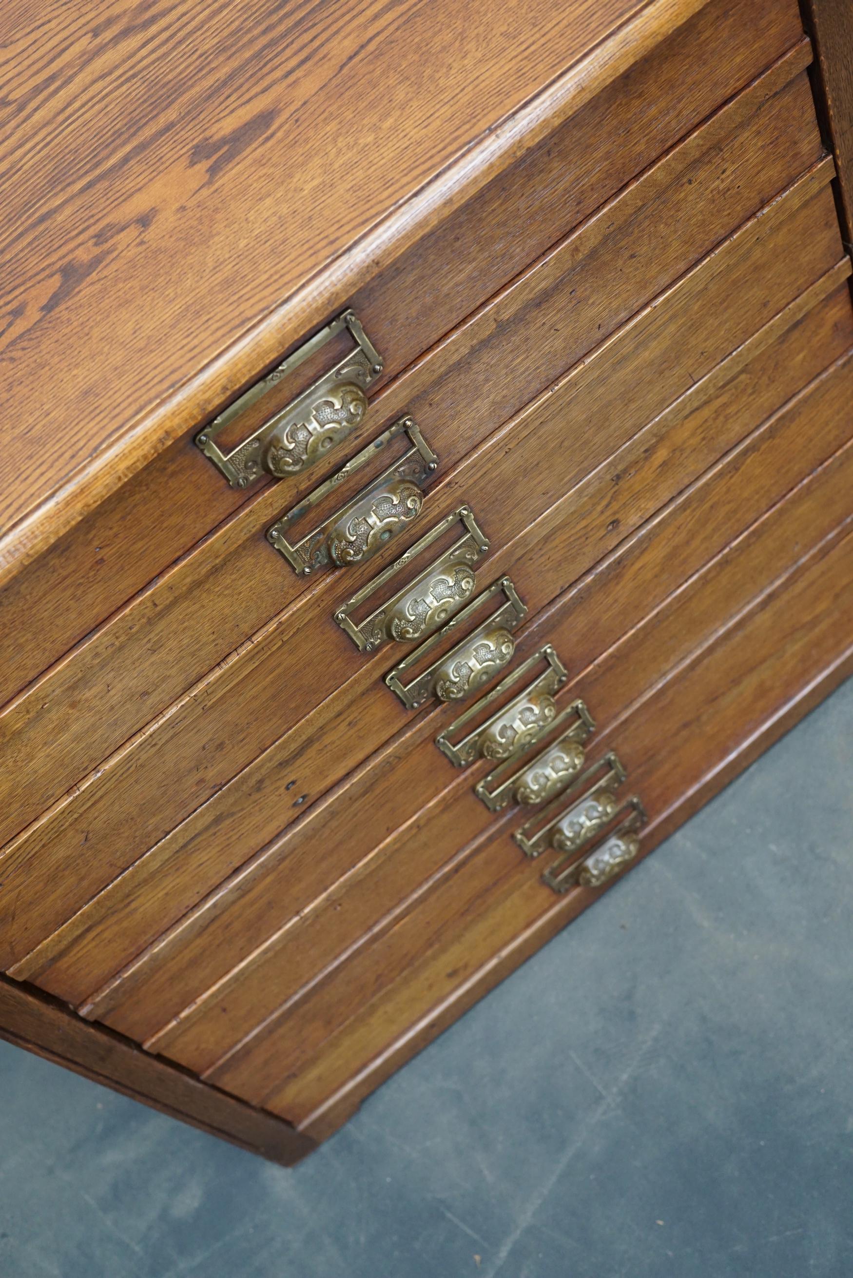 Dutch Oak Apothecary Cabinet / Plan Chest, Early 20th Century 6