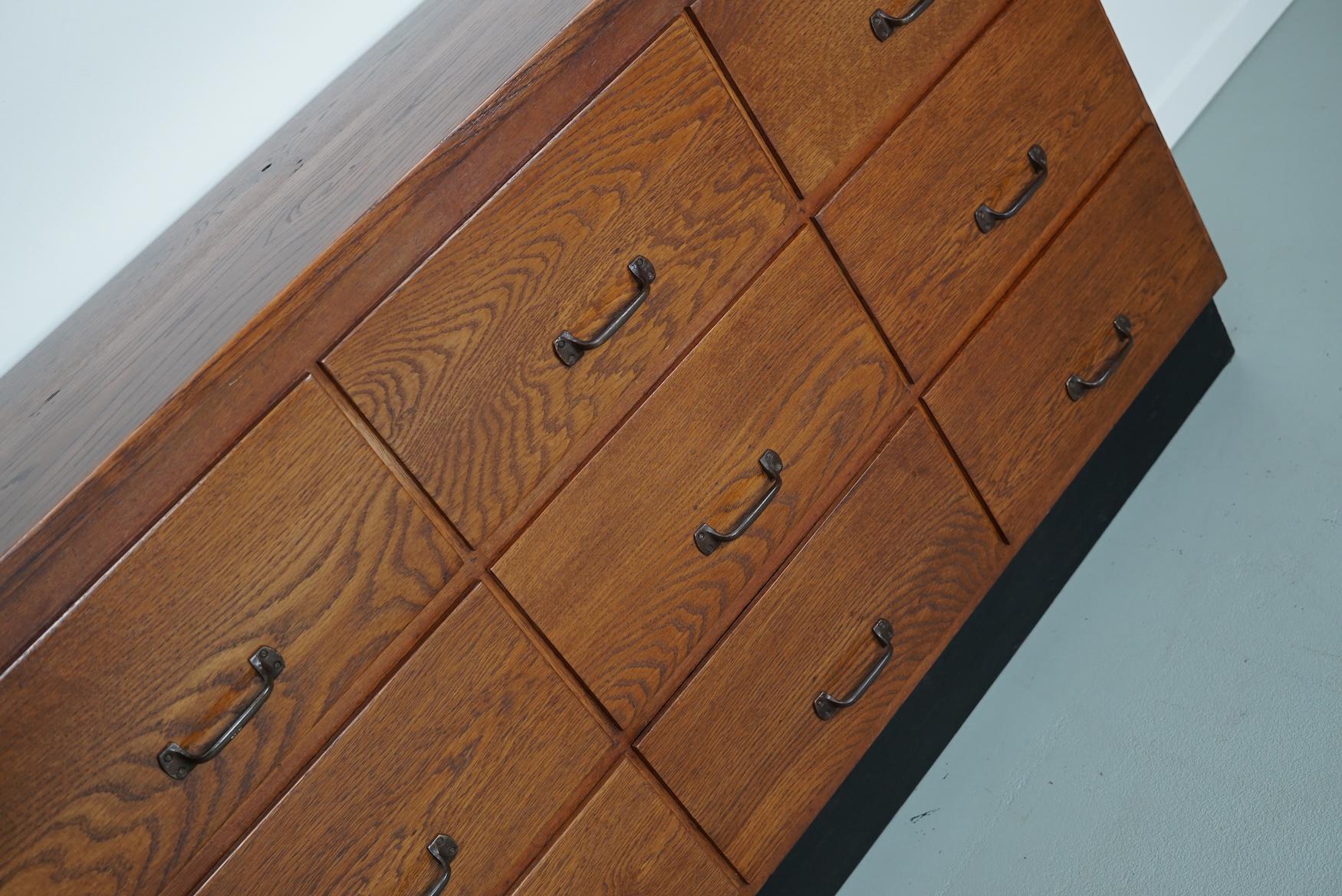 Mid-20th Century Dutch Oak Apothecary Cabinet / Shop Cabinet / Sideboard, 1930s