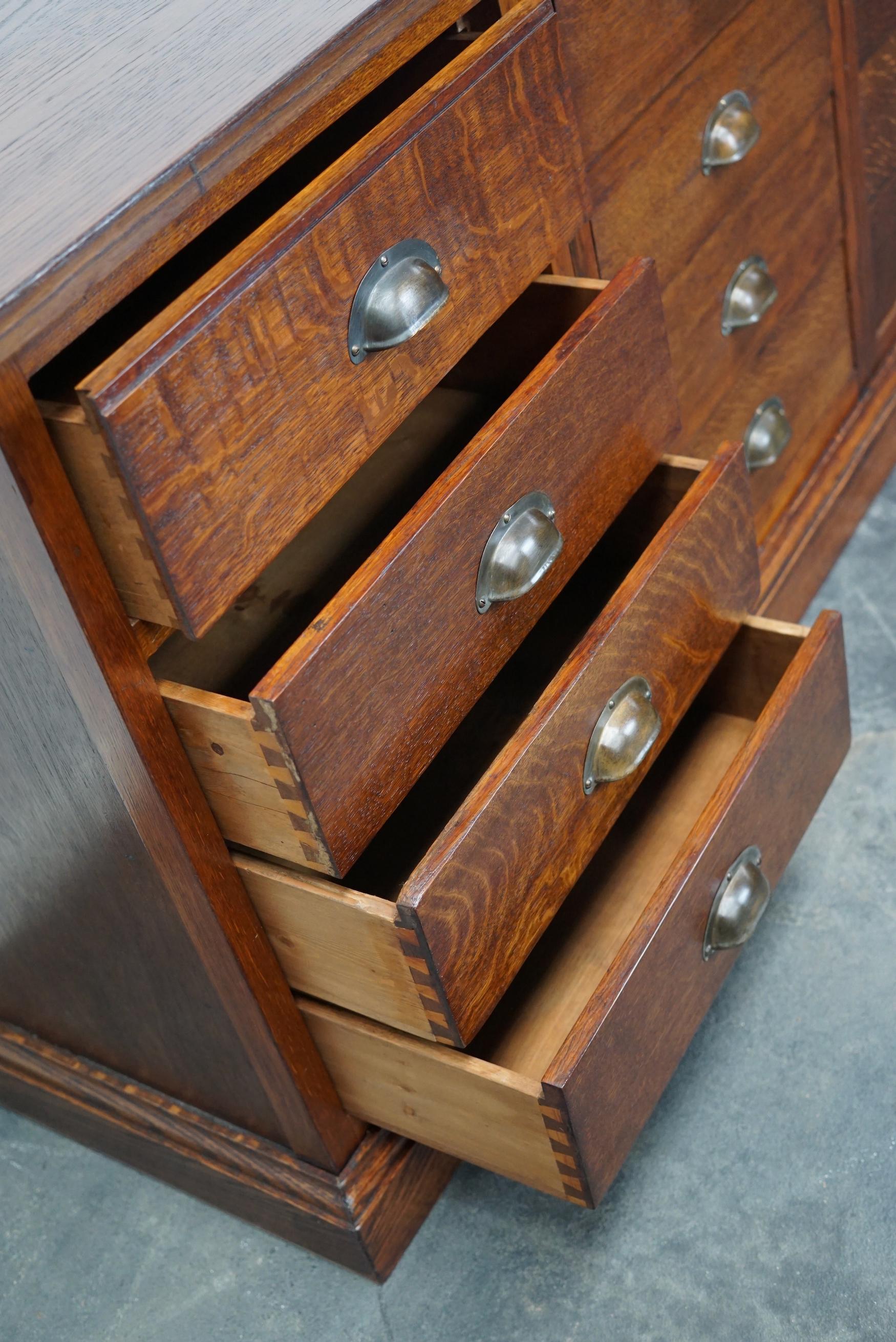 Dutch Oak Apothecary / Filing Cabinet, 1930s For Sale 5