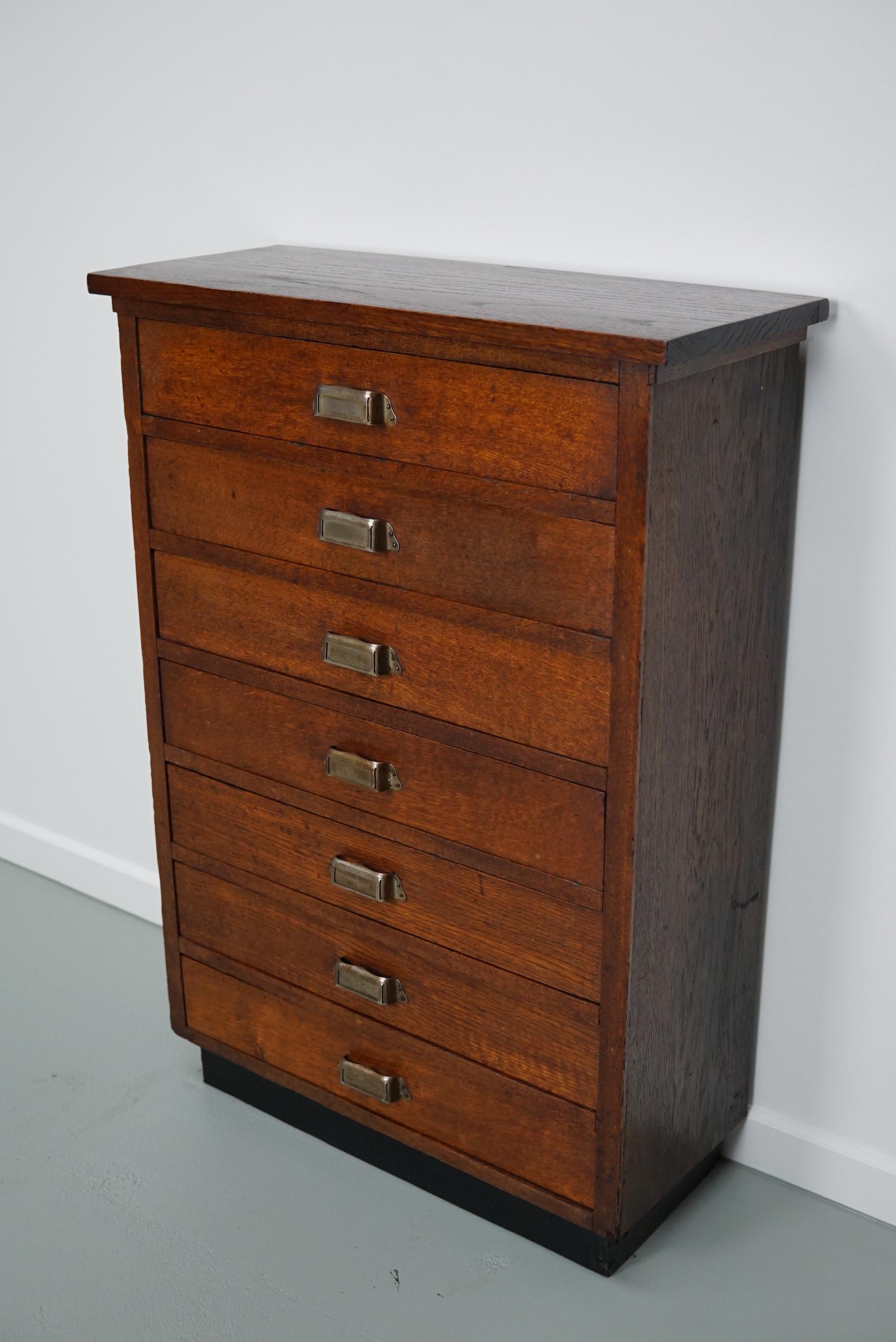 Dutch Oak Apothecary / Filing Cabinet, 1930s For Sale 6