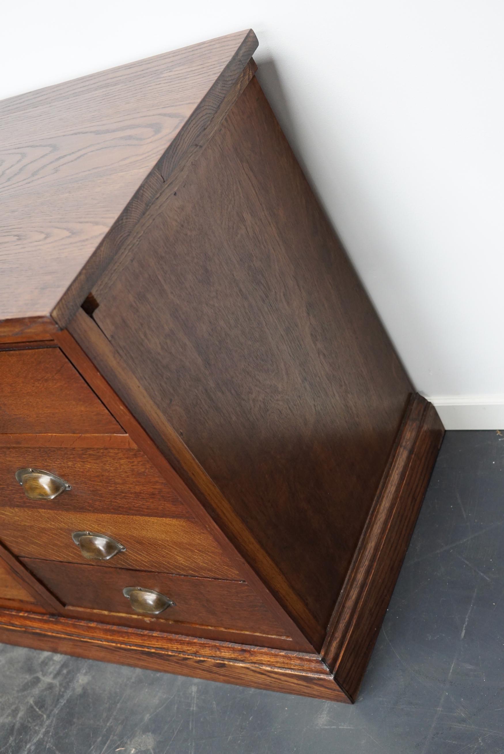 Dutch Oak Apothecary / Filing Cabinet, 1930s For Sale 7