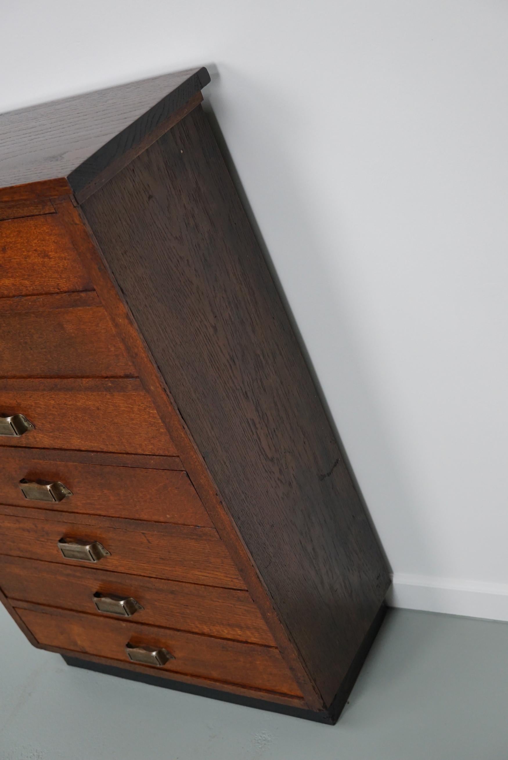 Dutch Oak Apothecary / Filing Cabinet, 1930s For Sale 7