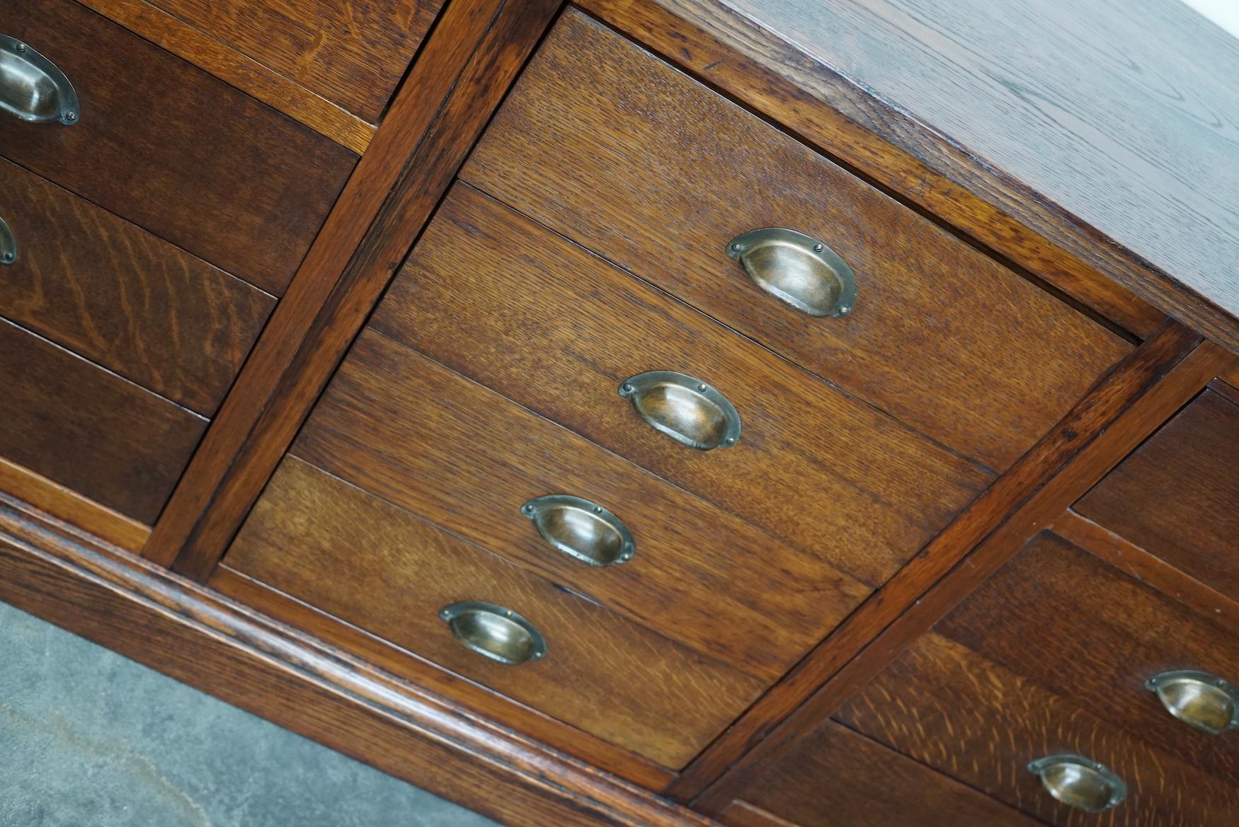 Dutch Oak Apothecary / Filing Cabinet, 1930s For Sale 12