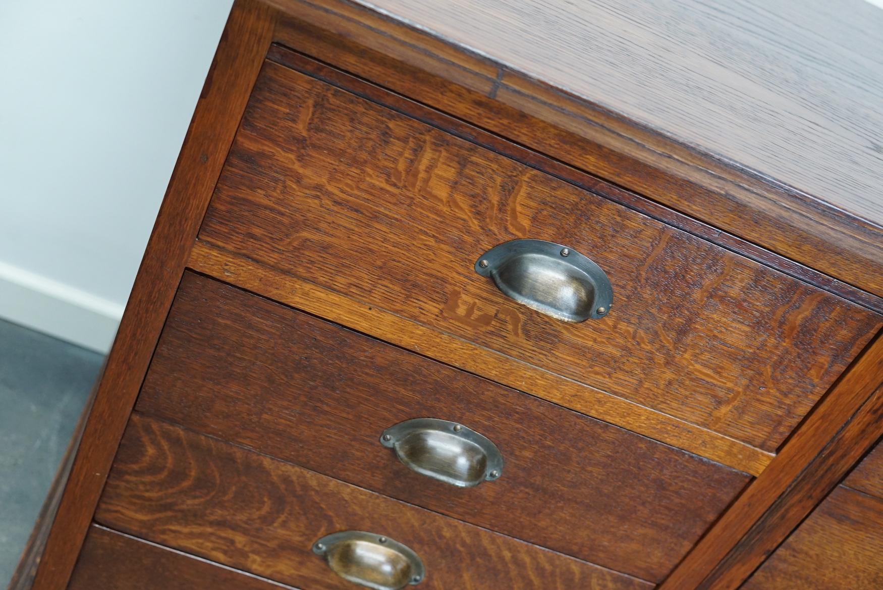 Dutch Oak Apothecary / Filing Cabinet, 1930s For Sale 13