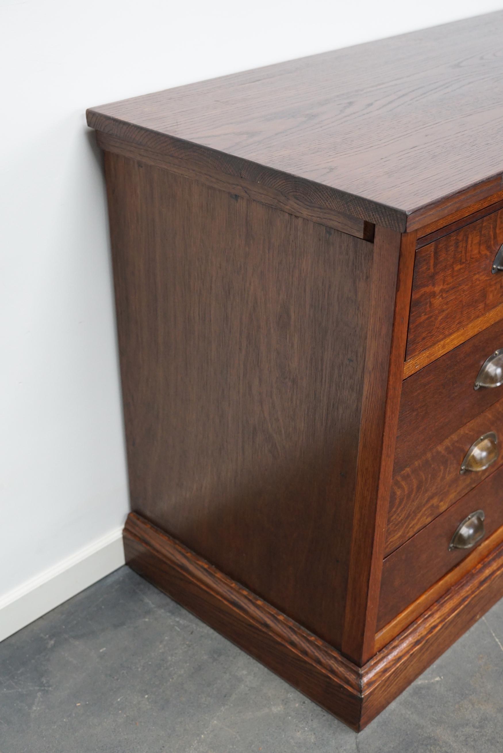 Dutch Oak Apothecary / Filing Cabinet, 1930s For Sale 15