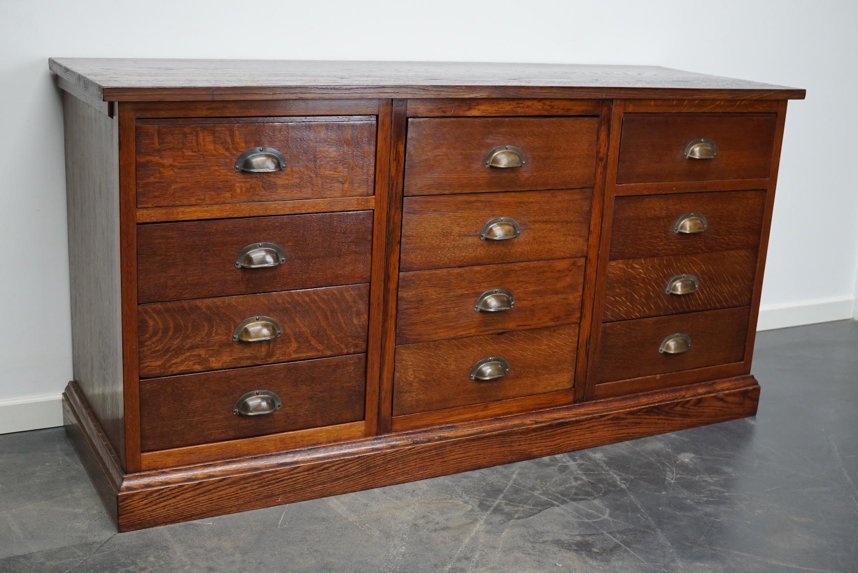 Dutch Oak Apothecary / Filing Cabinet, 1930s For Sale 2