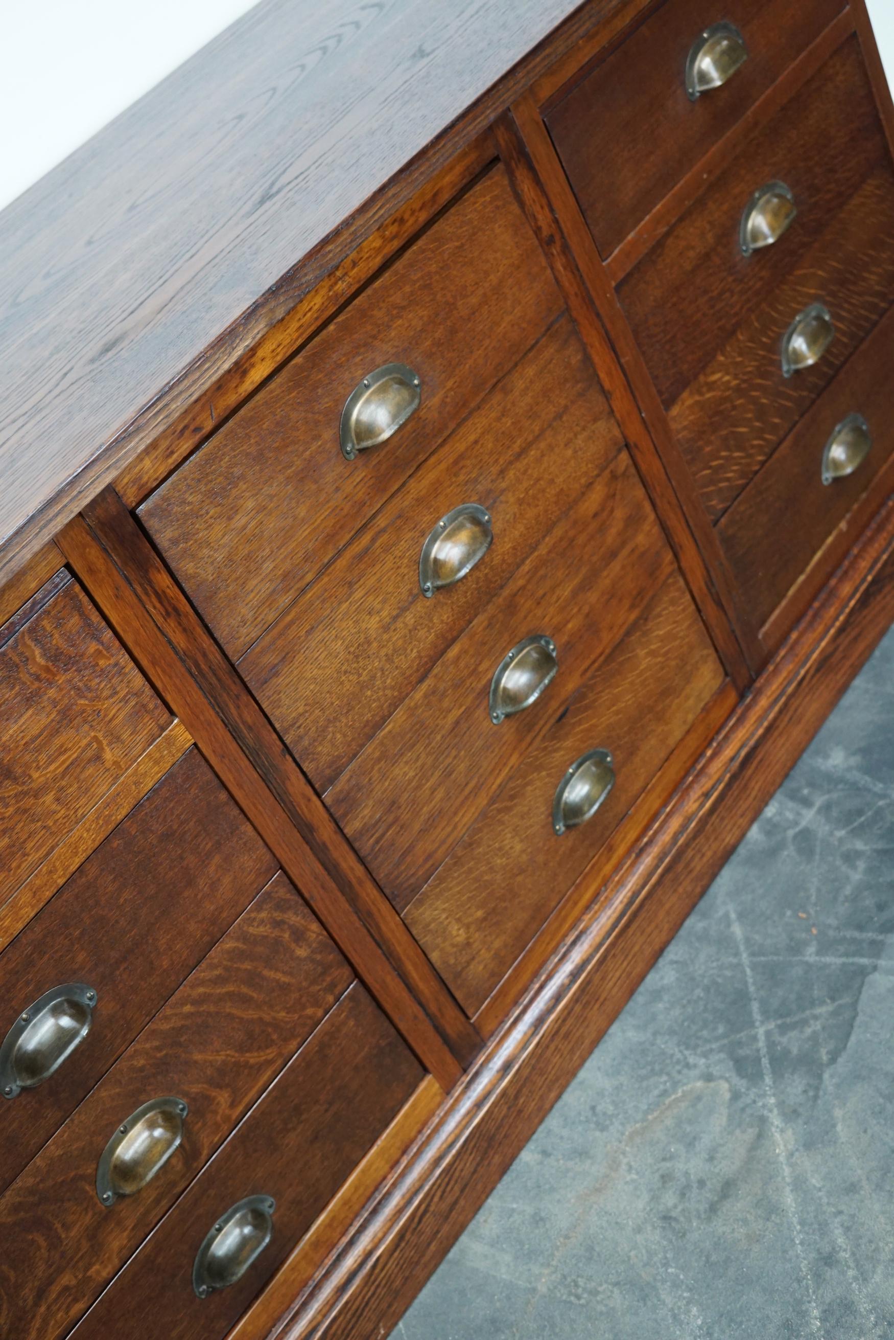 Dutch Oak Apothecary / Filing Cabinet, 1930s For Sale 3