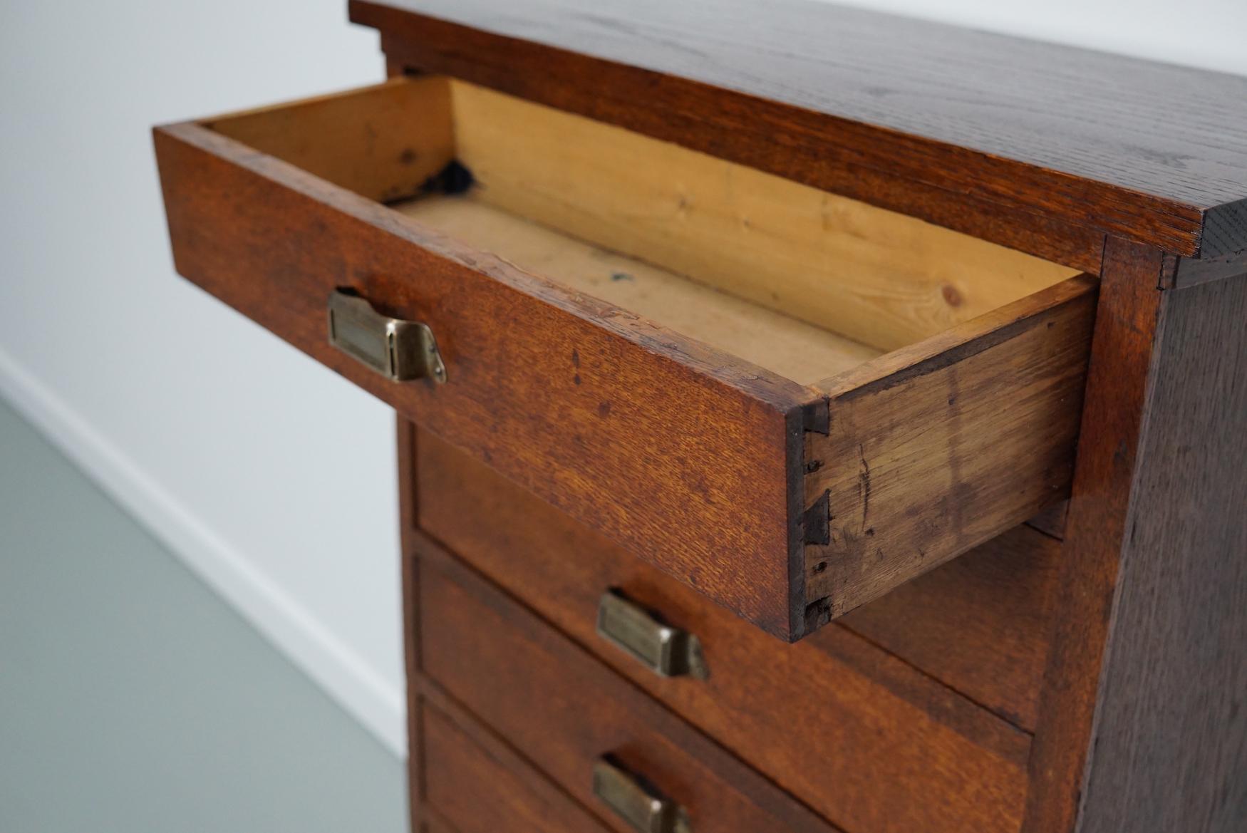 Dutch Oak Apothecary / Filing Cabinet, 1930s For Sale 3