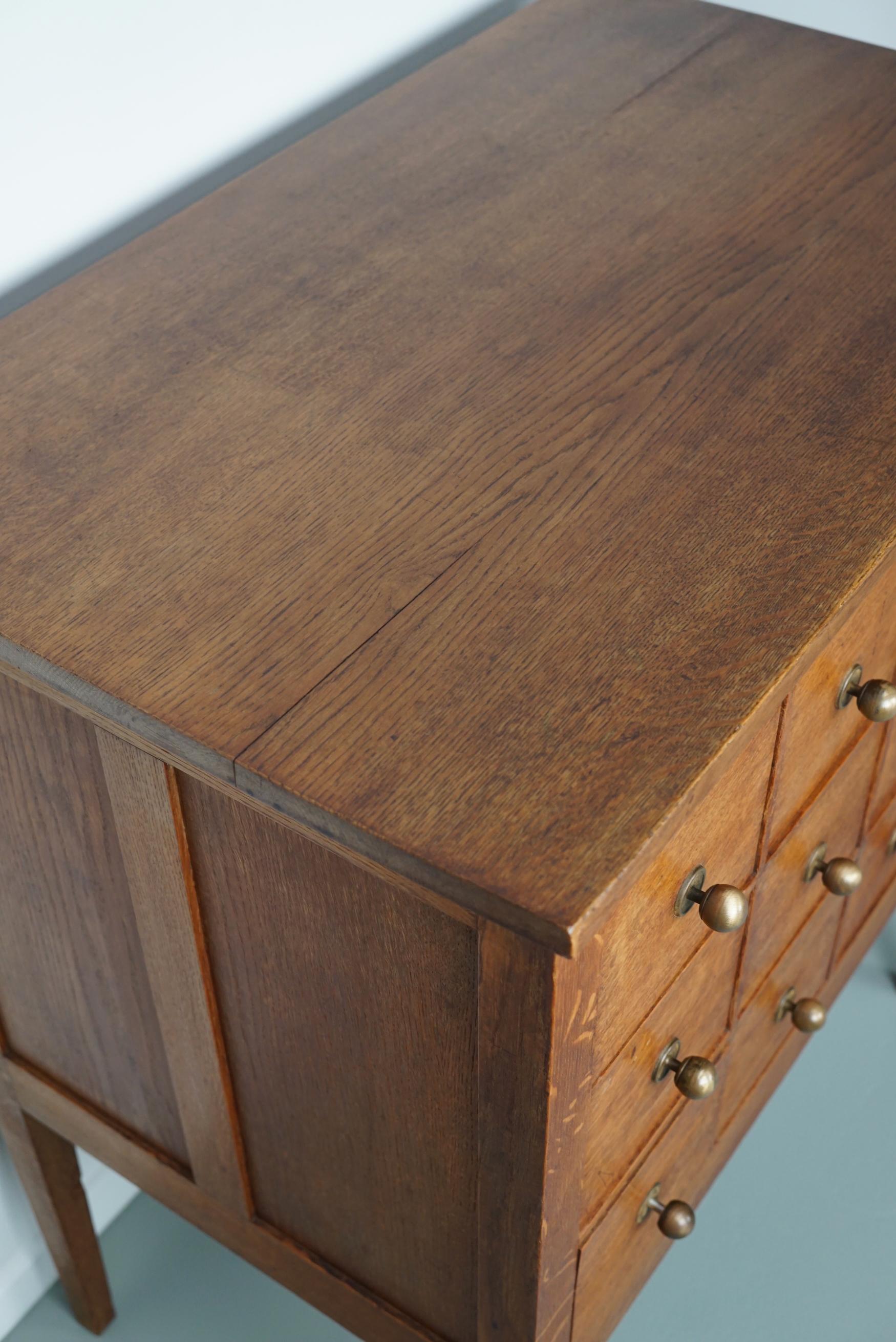 Dutch Oak Apothecary / Filing Cabinet, 1930s For Sale 3