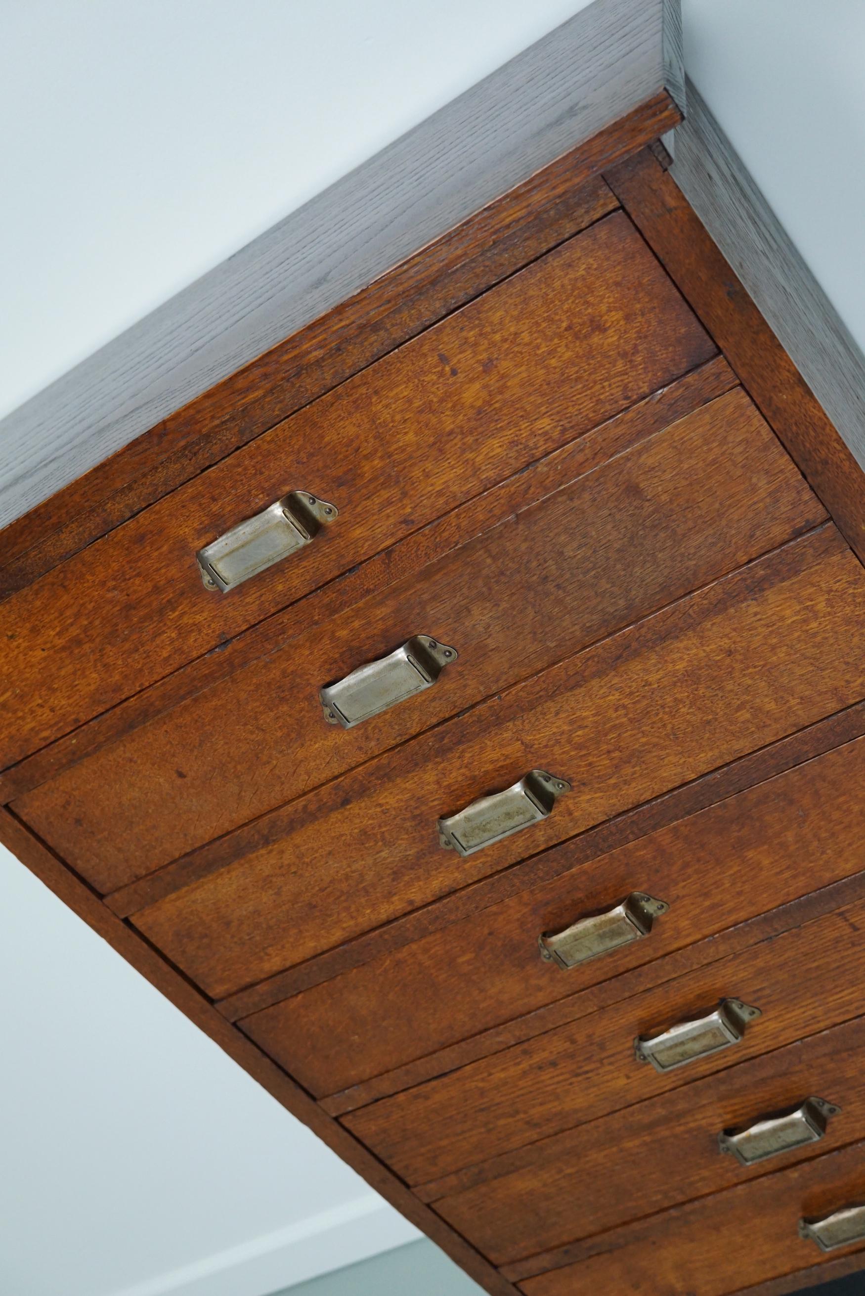 Dutch Oak Apothecary / Filing Cabinet, 1930s For Sale 4