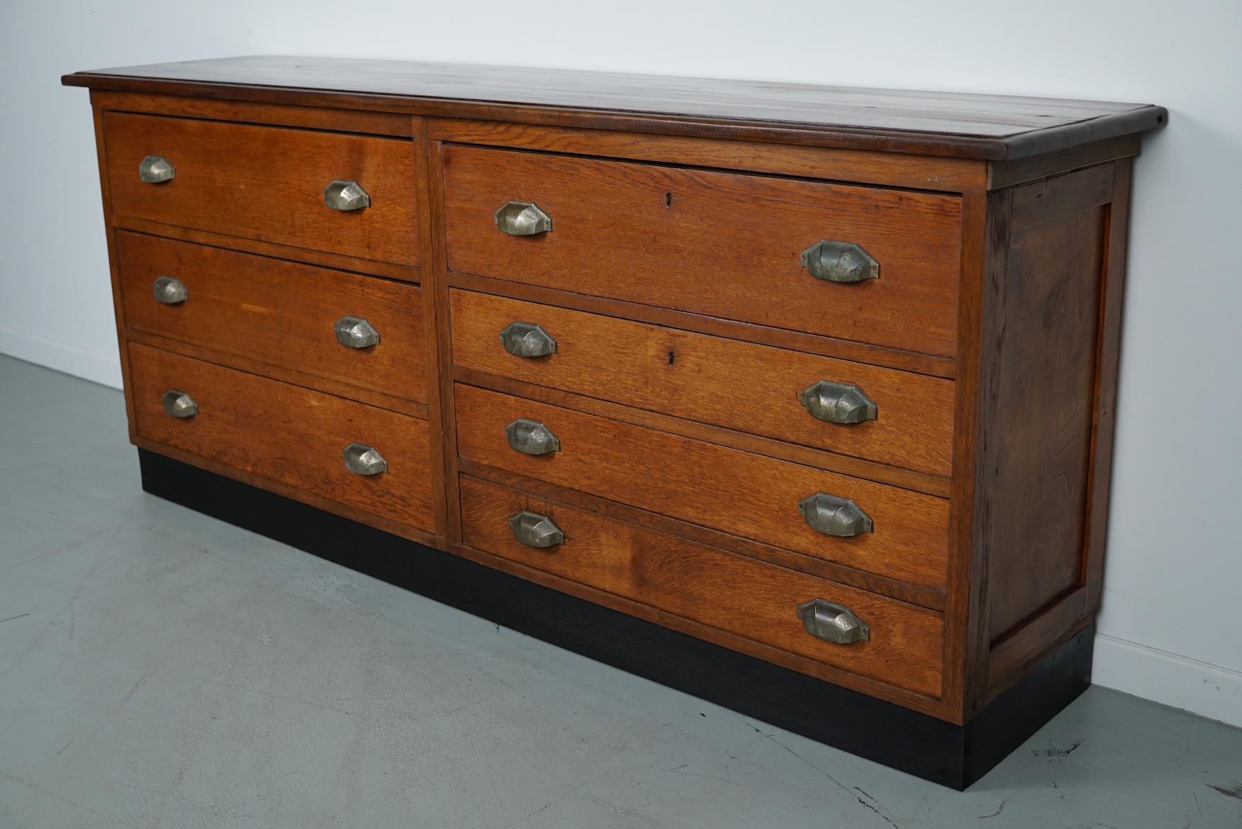 Dutch Oak Apothecary / Filing Cabinet, 1930s For Sale 4