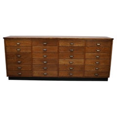 Dutch Oak Apothecary / Filing Cabinet or Sideboard, 1950s