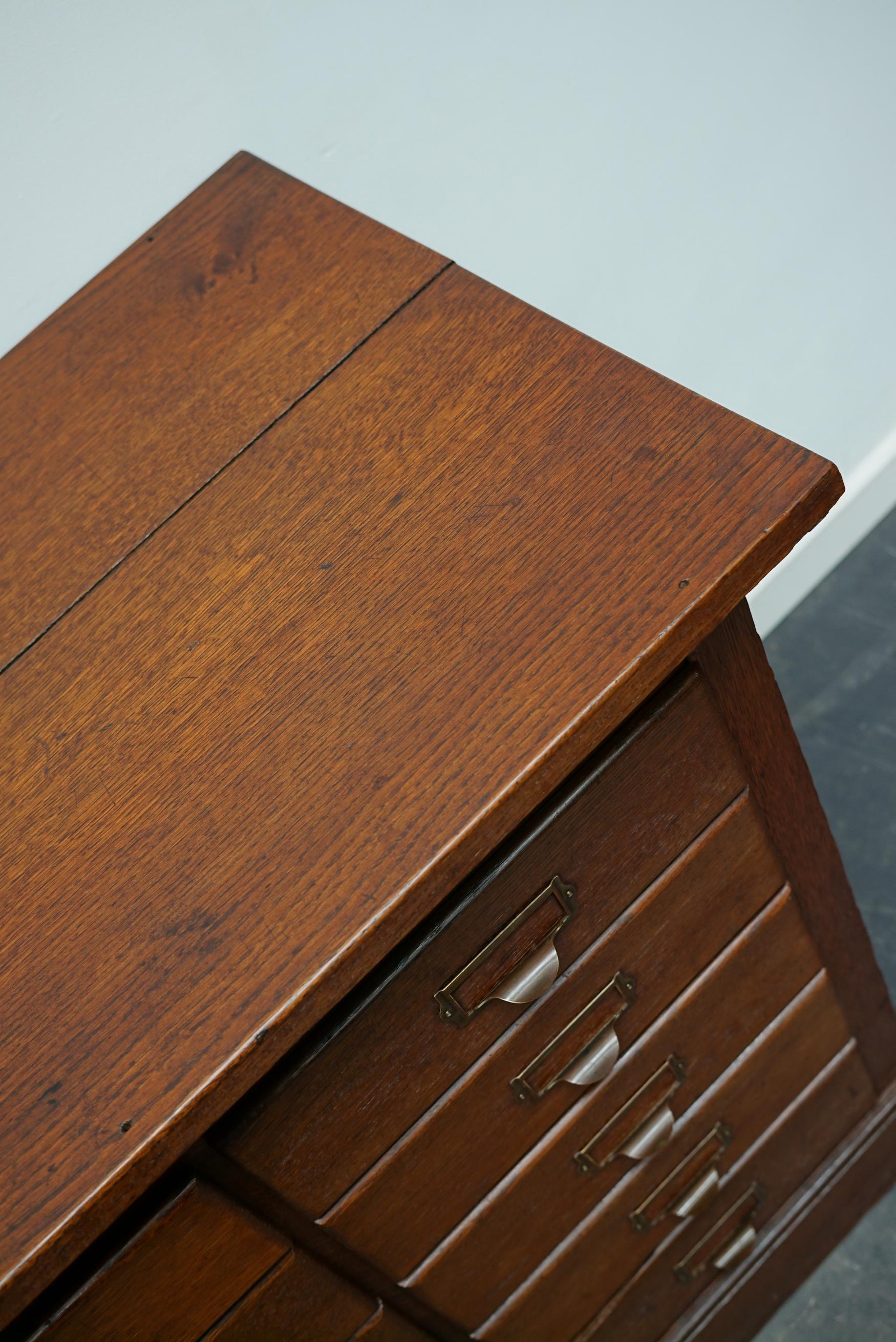 Dutch Oak Apothecary or Filing Cabinet, 1930s 5