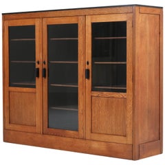 Dutch Oak Art Deco Haagse School Bookcase by Gescher & Kemper, 1920s