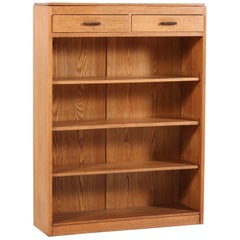 Dutch Oak Art Deco Haagse School Open Bookcase by J.A. Huizinga, 1920s