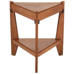 Dutch Oak Art Deco Haagse School Triangular Coffee Table by Anton Lucas, 1920s