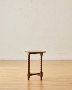 Dutch Oak Art Deco Side Table C. 1930's