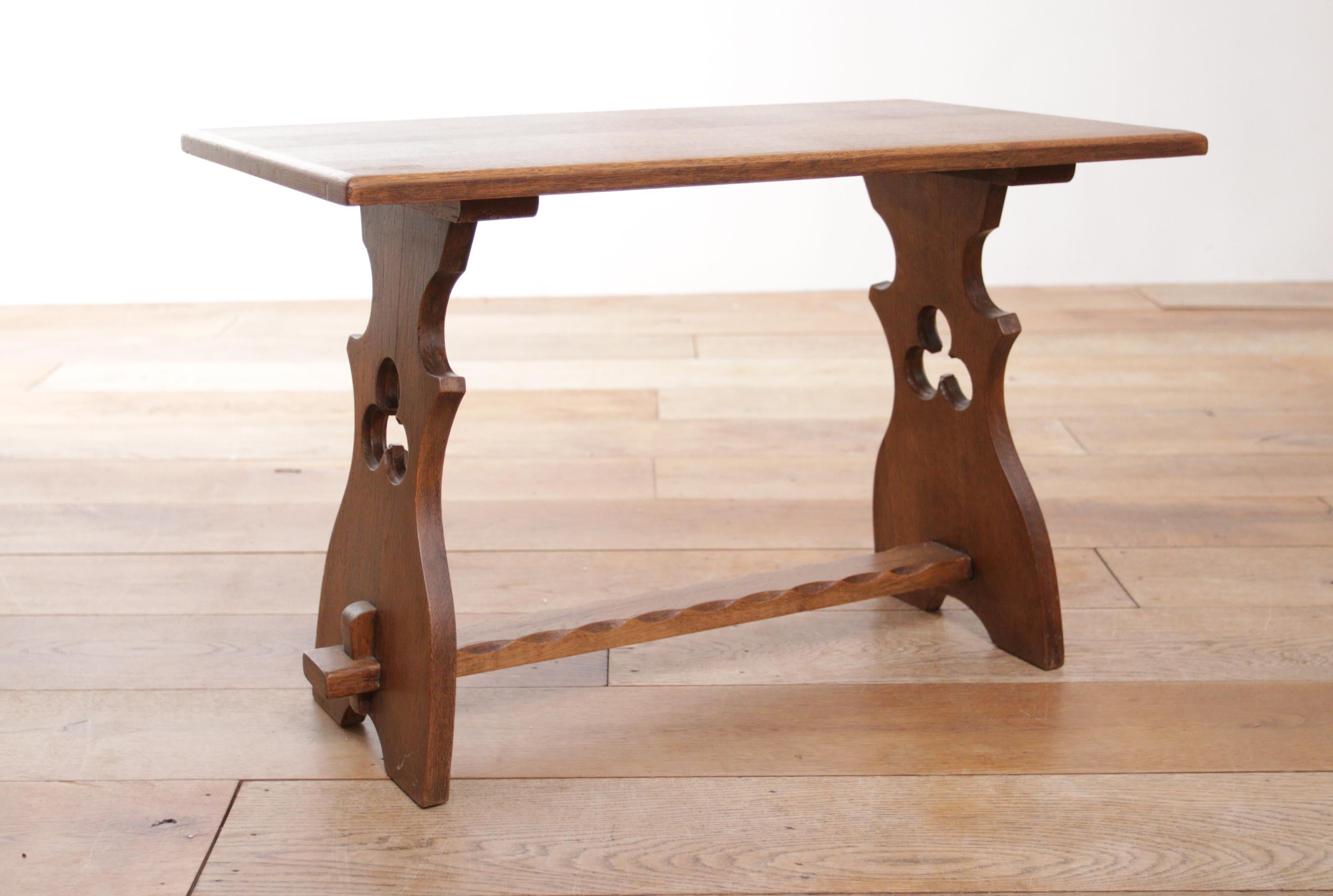 Dutch Oak Axel Einar Hjorth Style Side Table, 1950s 6