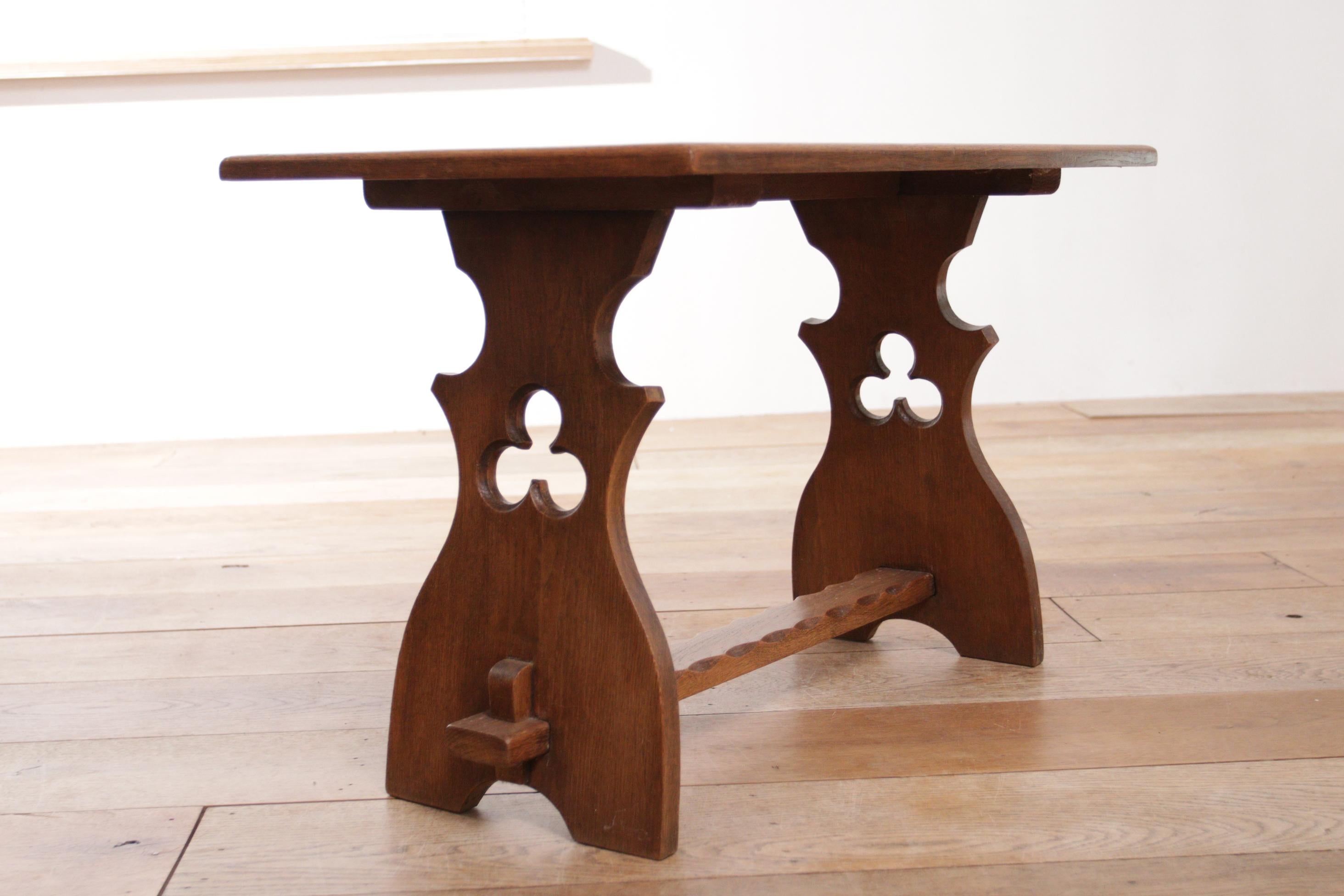 Mid-Century Modern Dutch Oak Axel Einar Hjorth Style Side Table, 1950s
