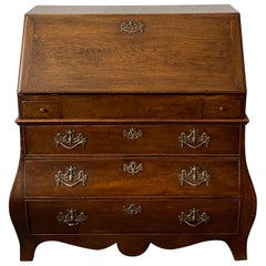 Dutch Oak Bombe Bureau Secretaire, Circa 1800