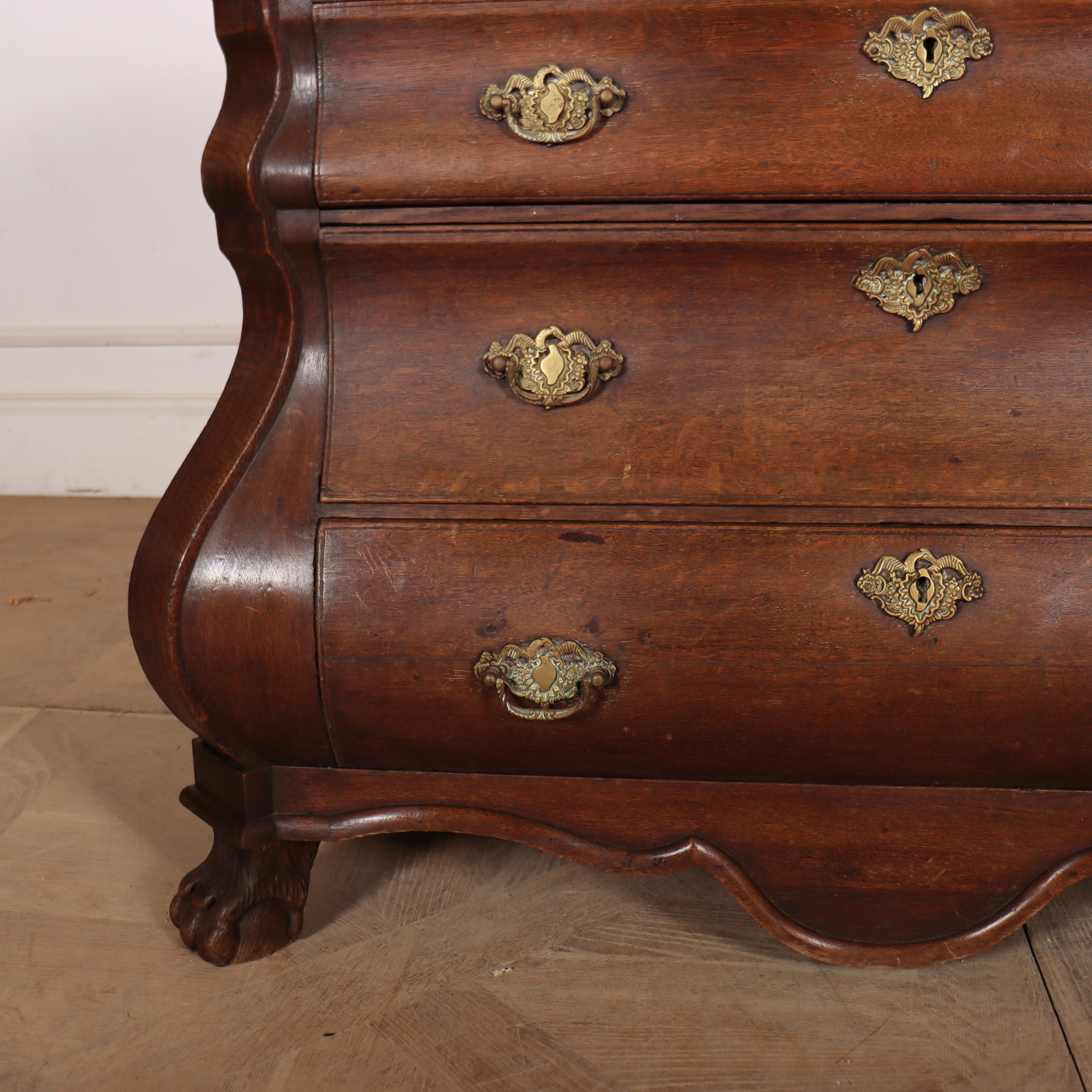 Dutch Oak Bombe Commode In Good Condition In Leamington Spa, Warwickshire