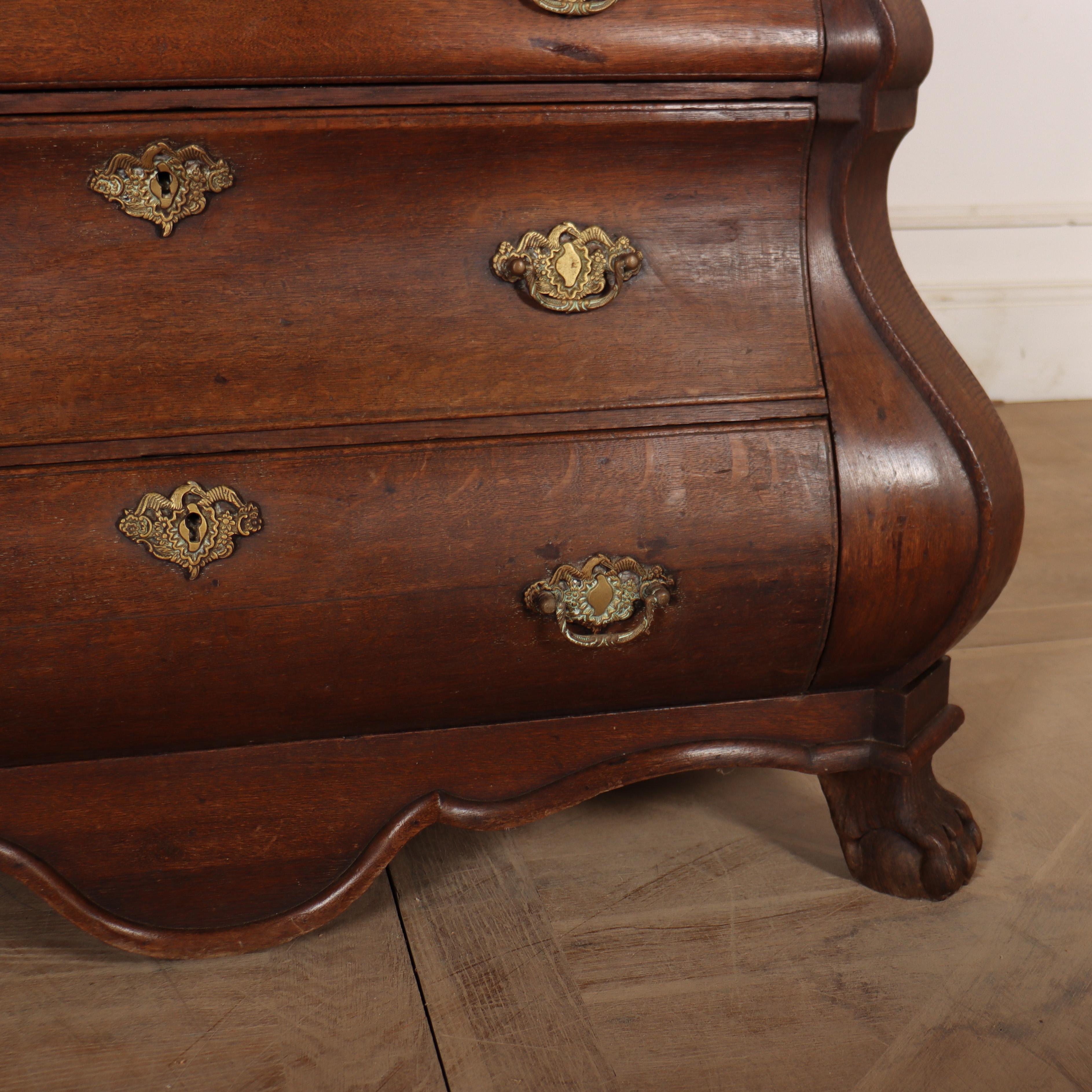 Dutch Oak Bombe Commode 1