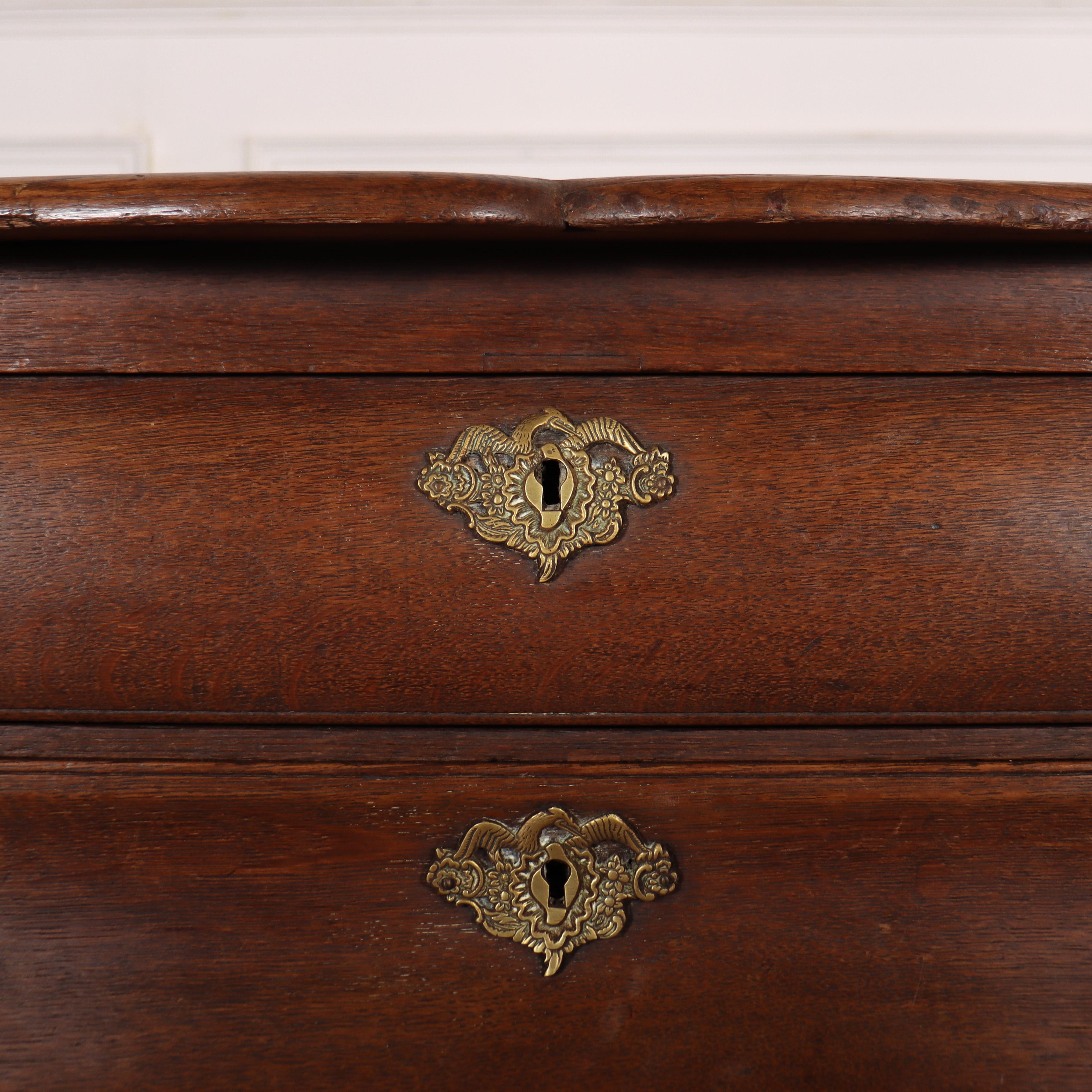 Dutch Oak Bombe Commode 2