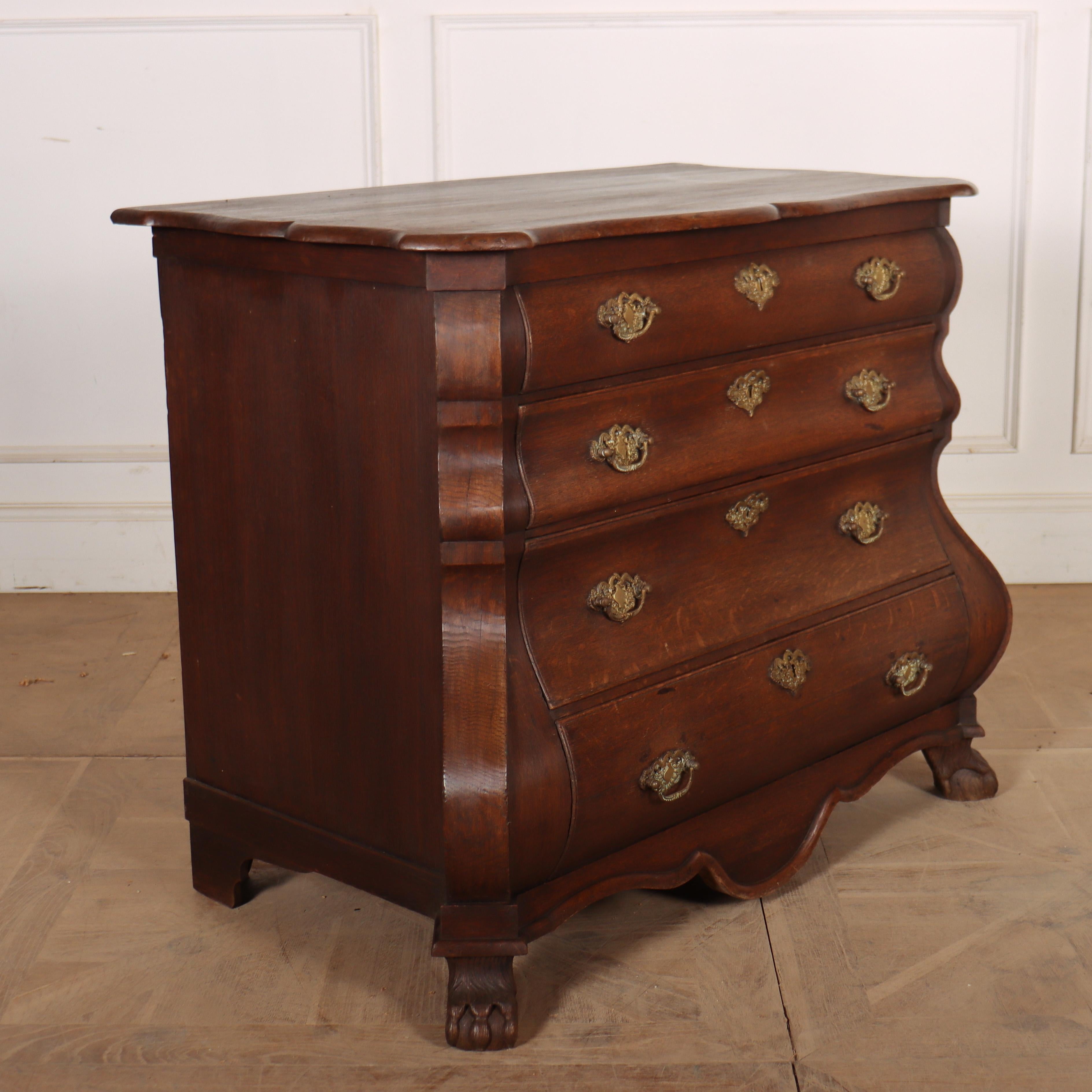 Dutch Oak Bombe Commode 3