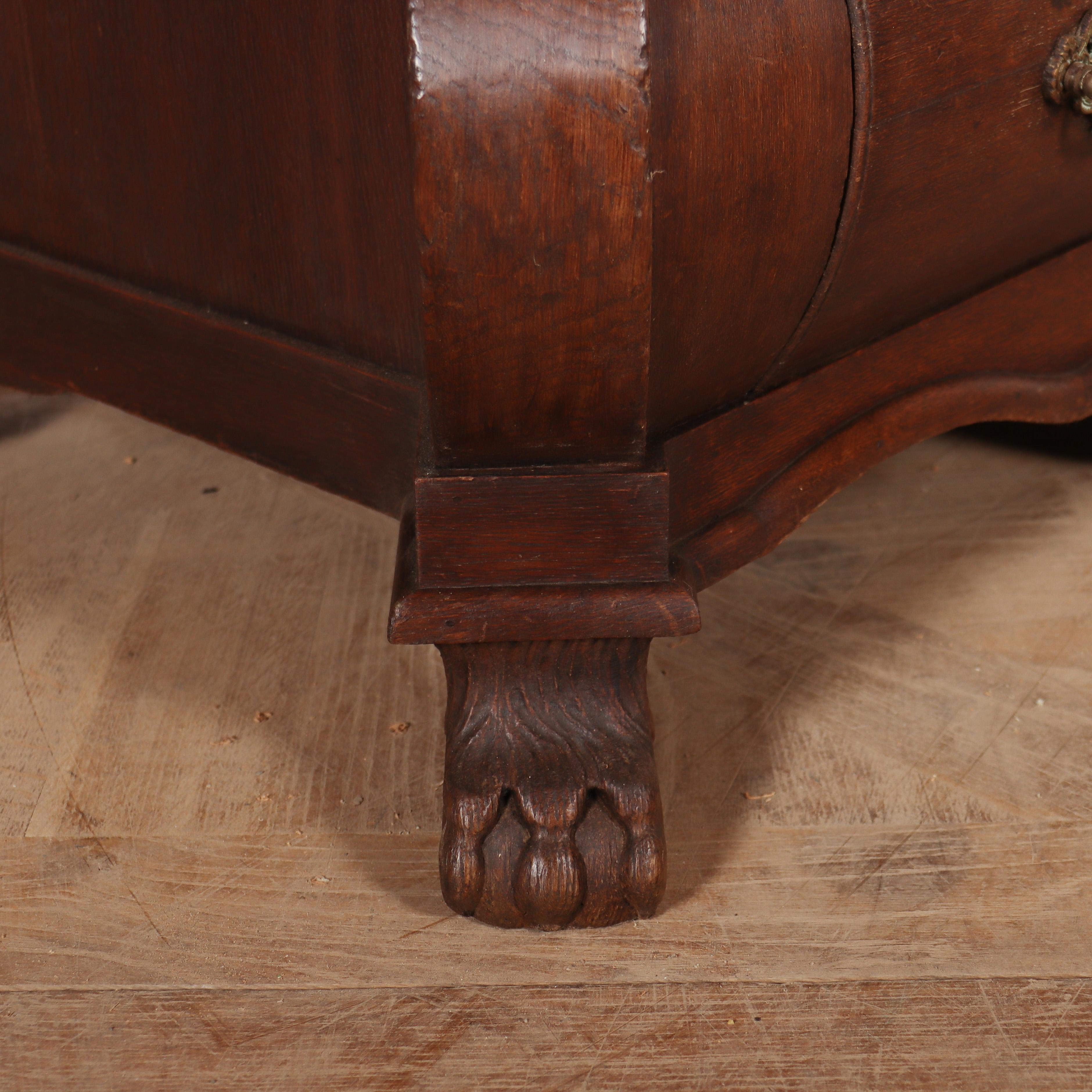 Dutch Oak Bombe Commode 4