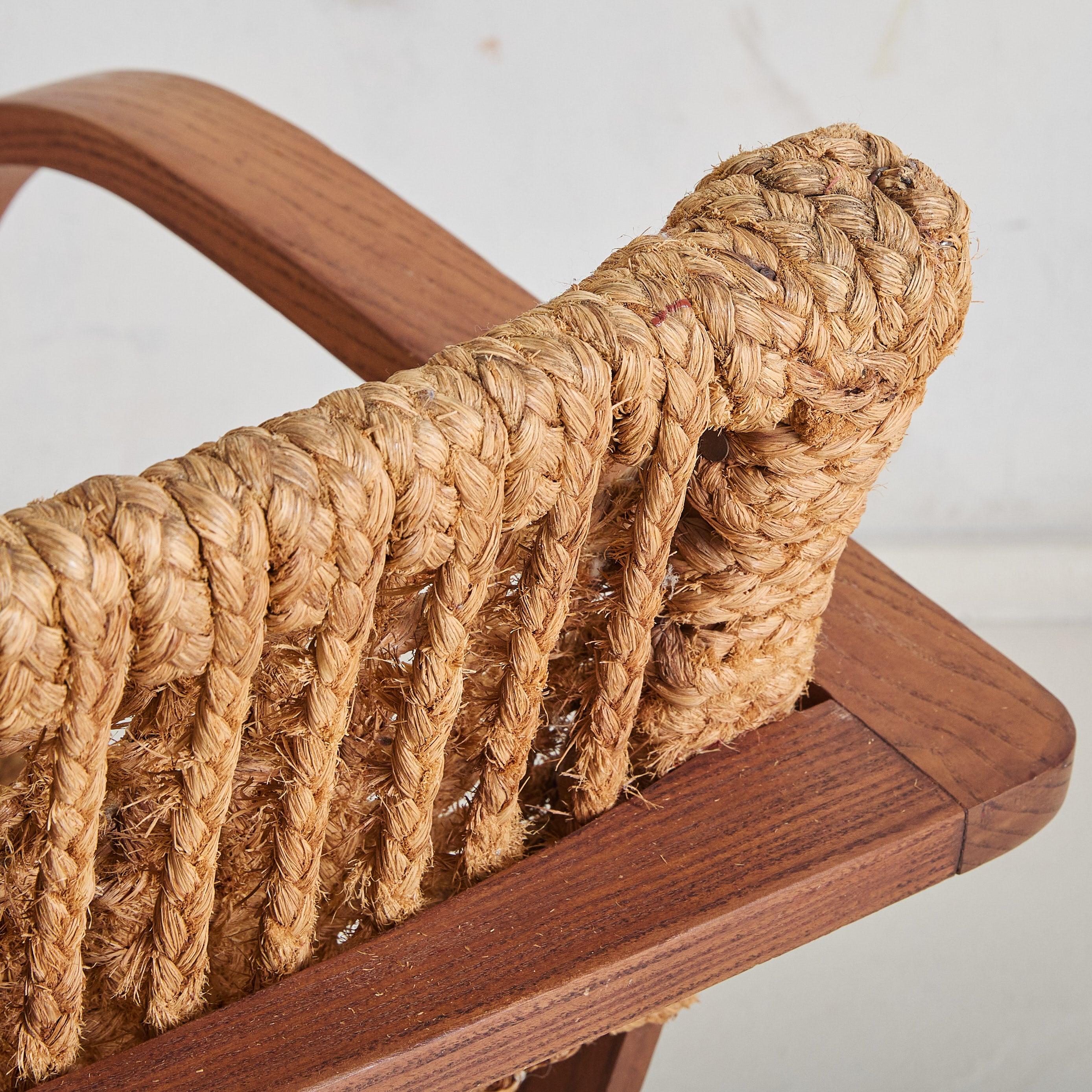 Dutch Oak + Braided Rope Lounge Chair by Bas Van Pelt, 1936 For Sale 5